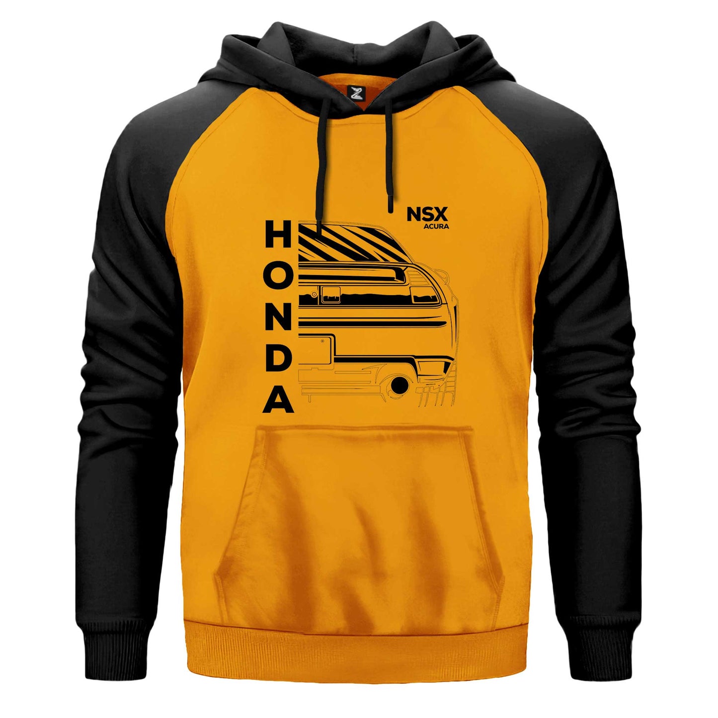 Honda NSX Acura Çift Renk Reglan Kol Sweatshirt Kapşonlu