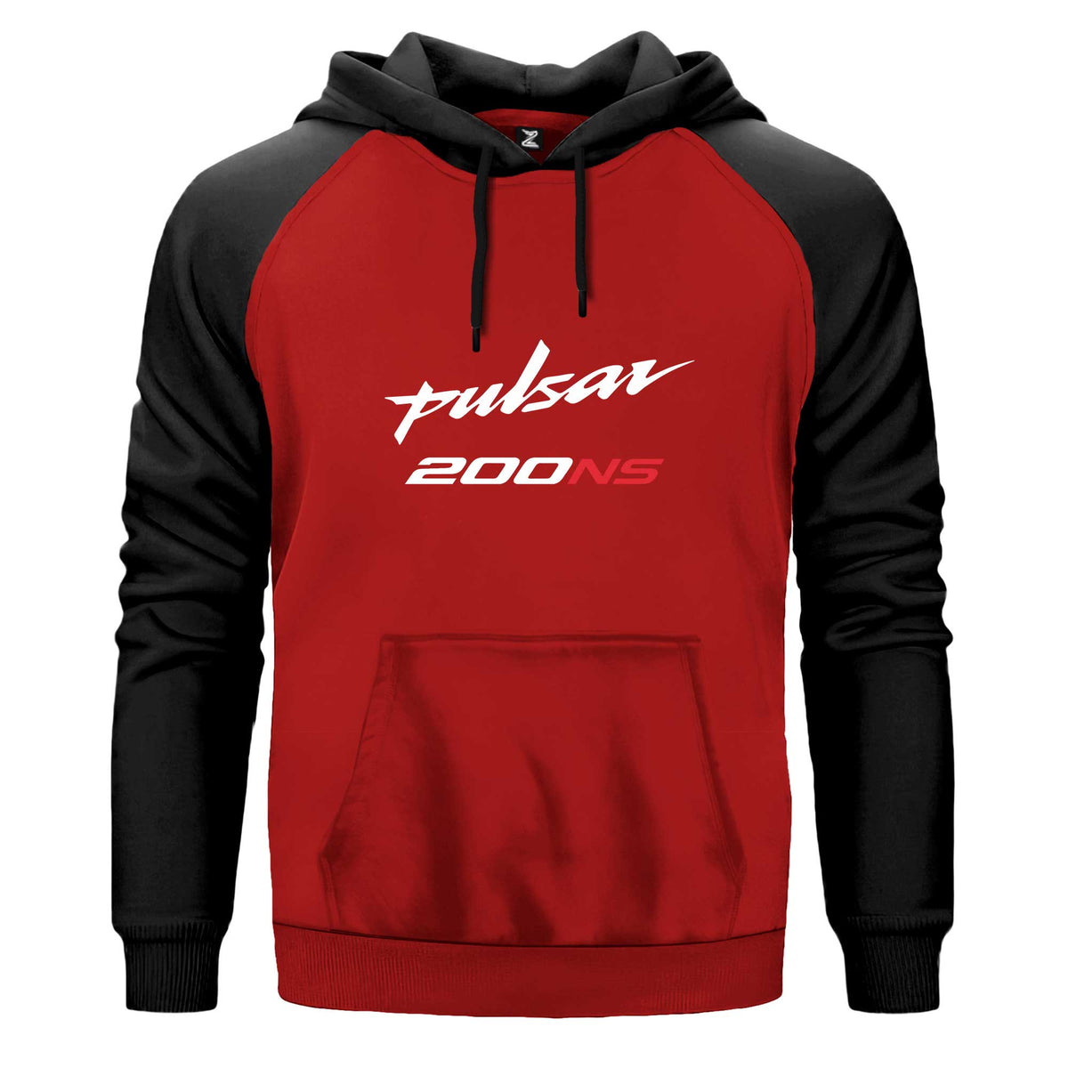 Pulsar NS200 Text Kapşonlu çift renk reglan kol kapşonlu sweatshirt - kırmızı