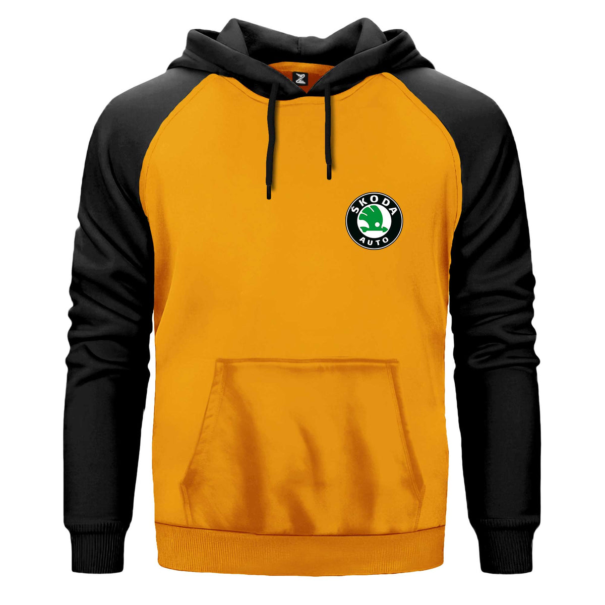 Skoda Auto Çift Renk Reglan Kol Sweatshirt Kapşonlu