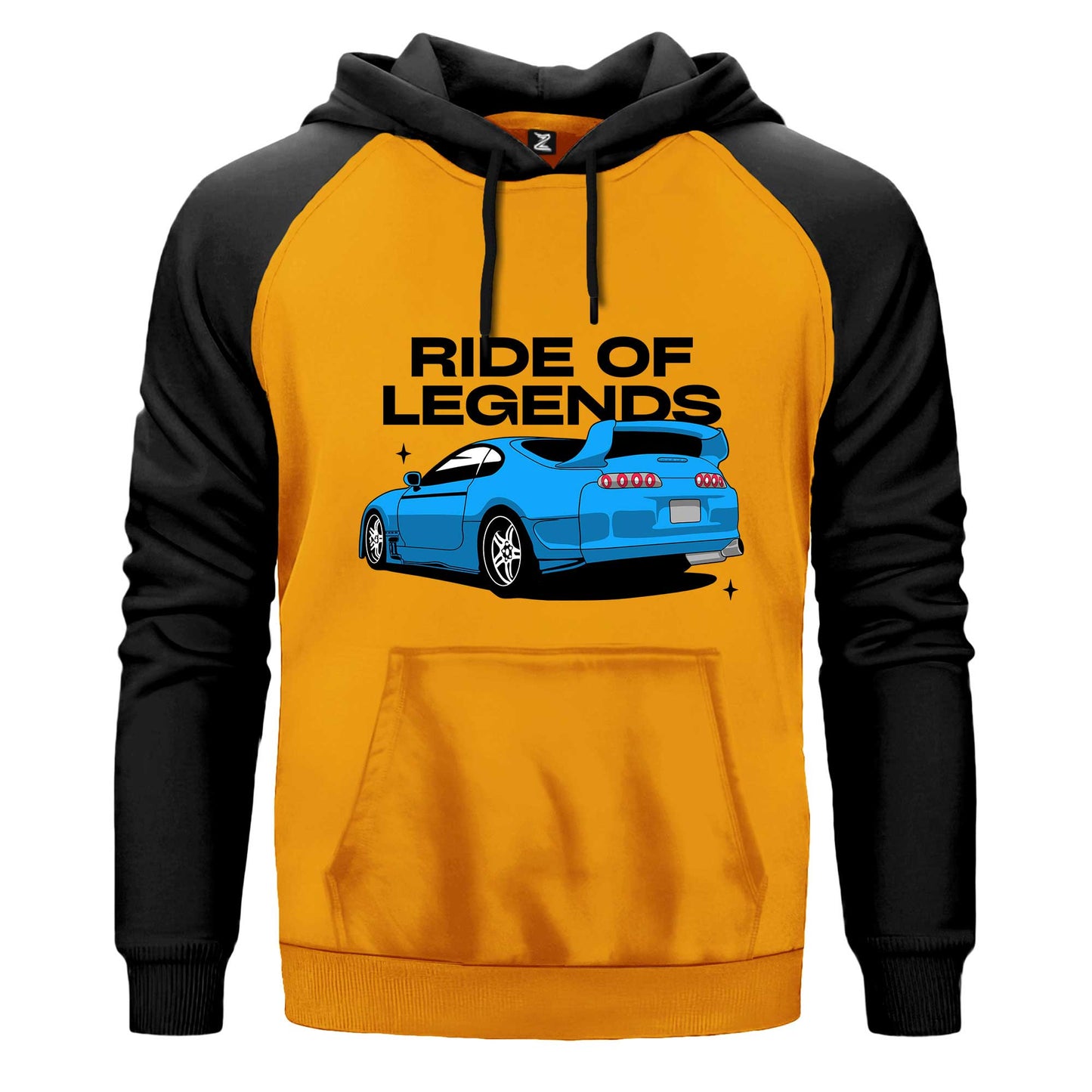 Toyota Supra Ride Of Legends Çift Renk Reglan Kol Sweatshirt Kapşonlu