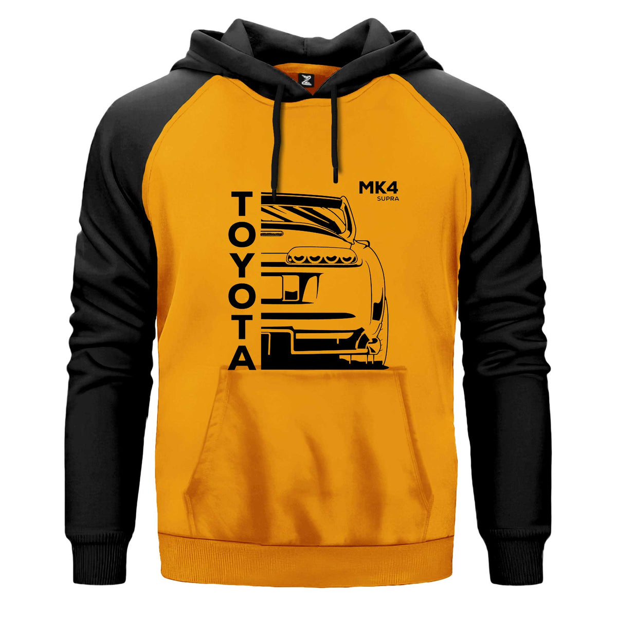 Toyata MK4 Supra Çift Renk Reglan Kol Sweatshirt Kapşonlu