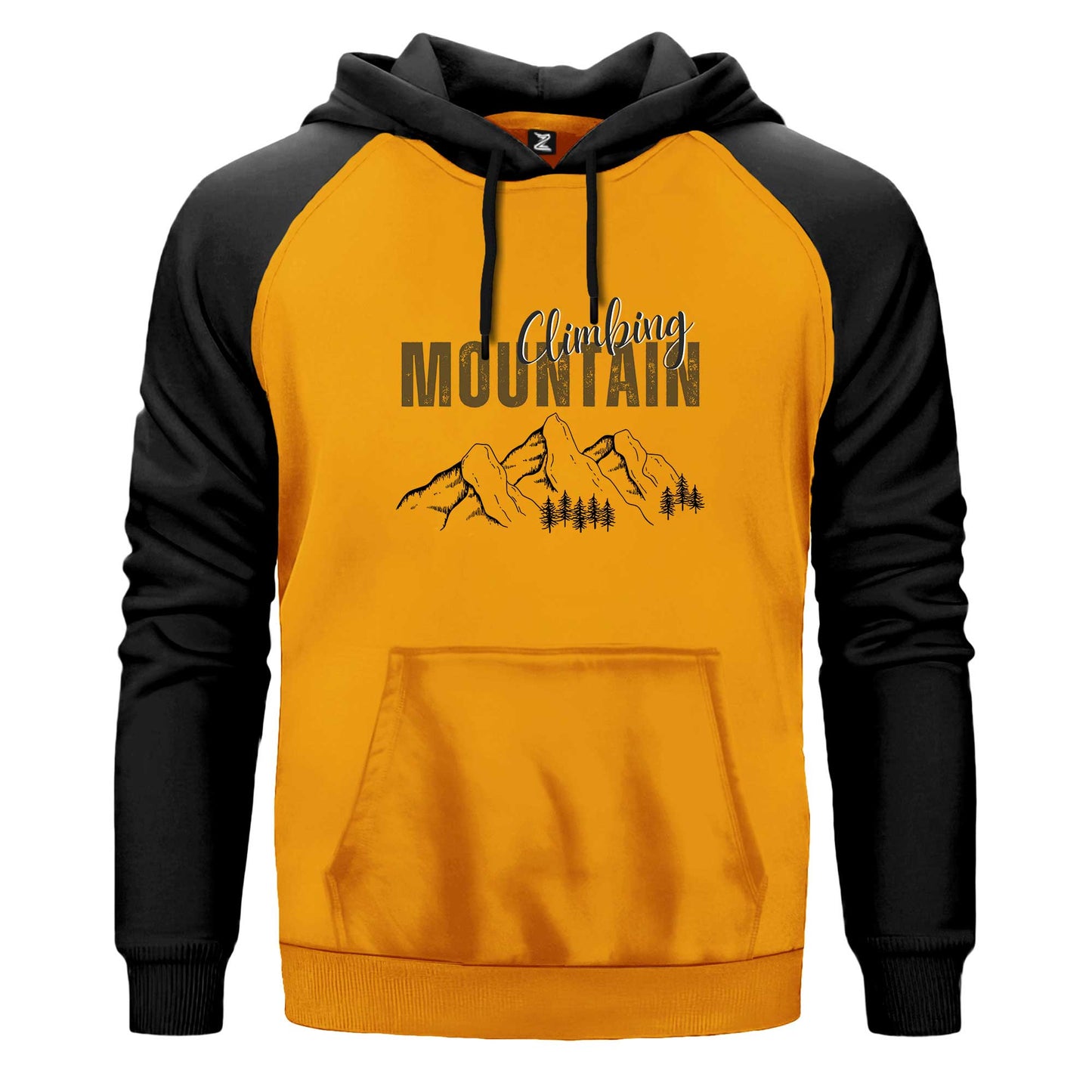 Climbing Mountain Renkli Reglan Kol Sweatshirt Kapşonlu