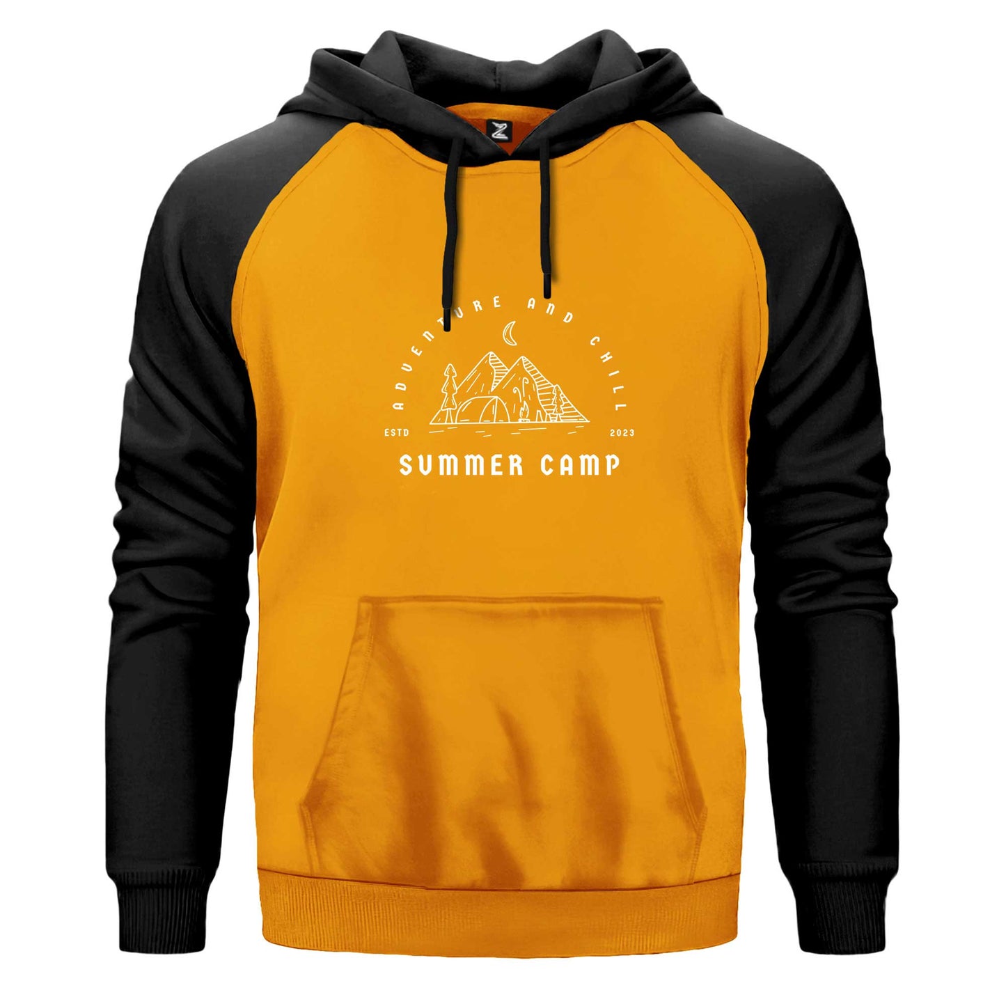 Summer Camp Renkli Reglan Kol Sweatshirt Kapşonlu