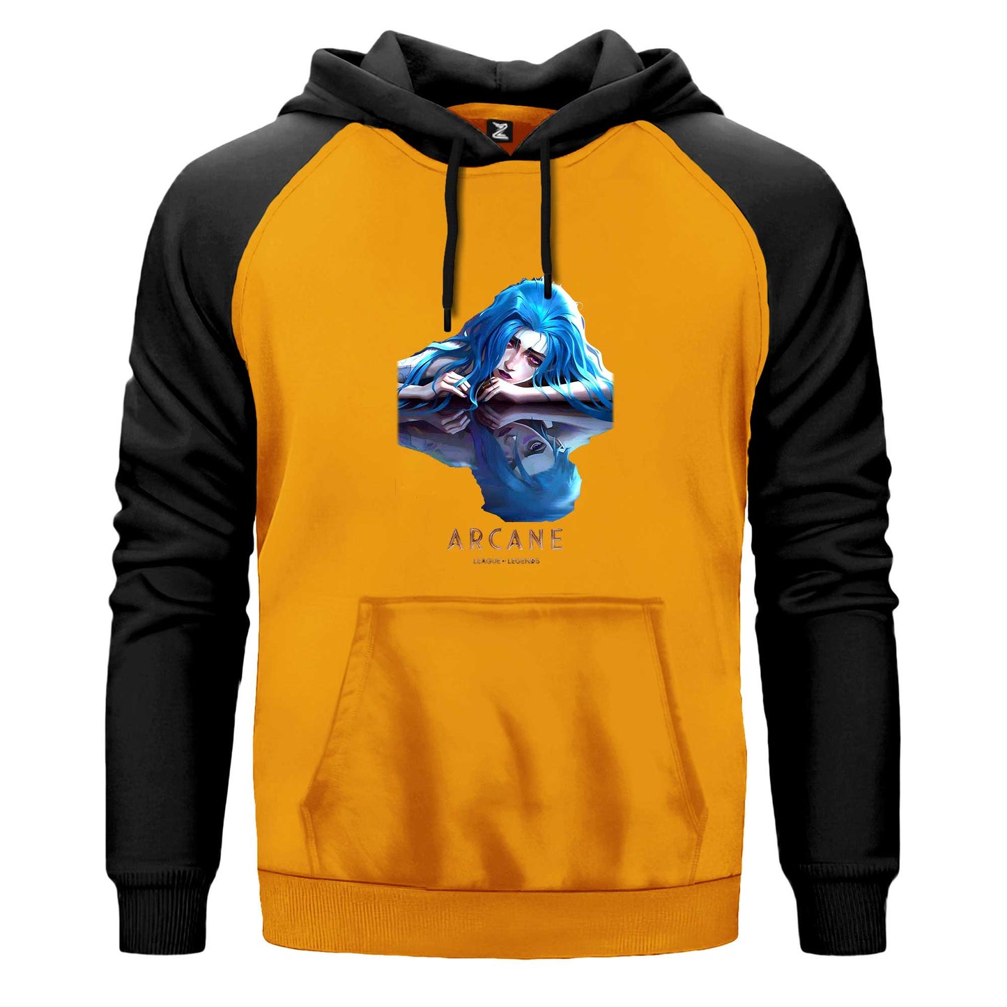 Arcane Jinx Renkli Reglan Kol Sweatshirt Kapşonlu