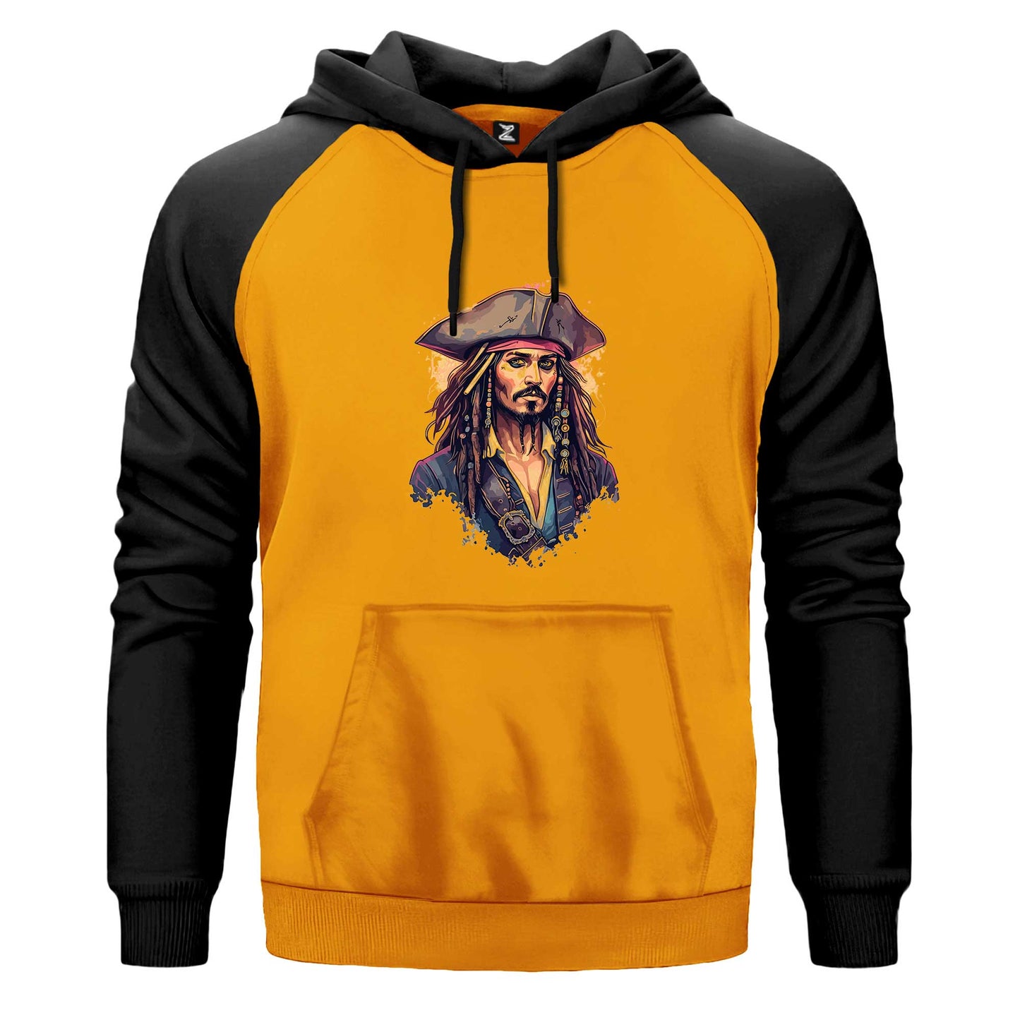 Kaptan Jack Jeperow Renkli Reglan Kol Sweatshirt Kapşonlu