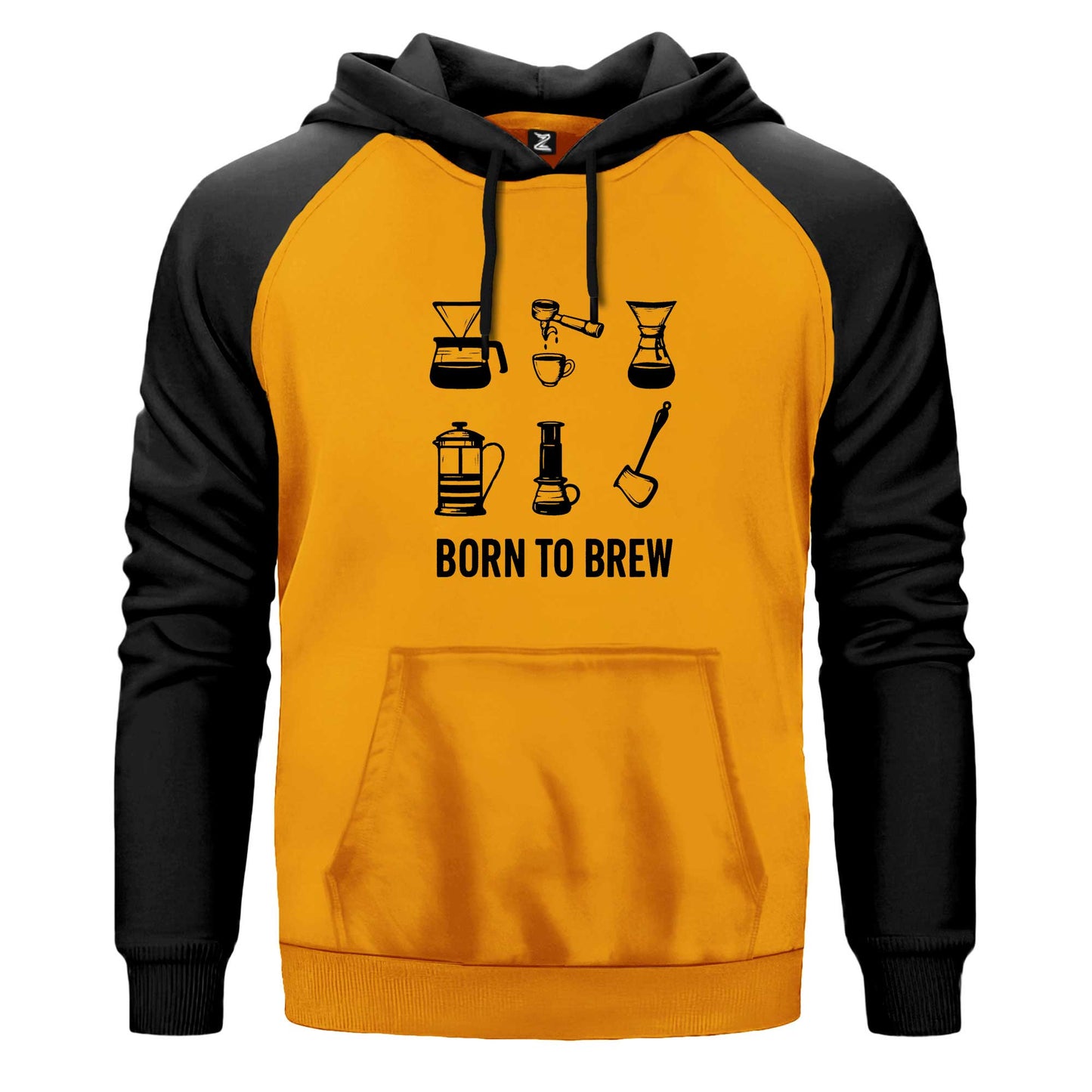 Barista Born To Brew Renkli Reglan Kol Sweatshirt Kapşonlu