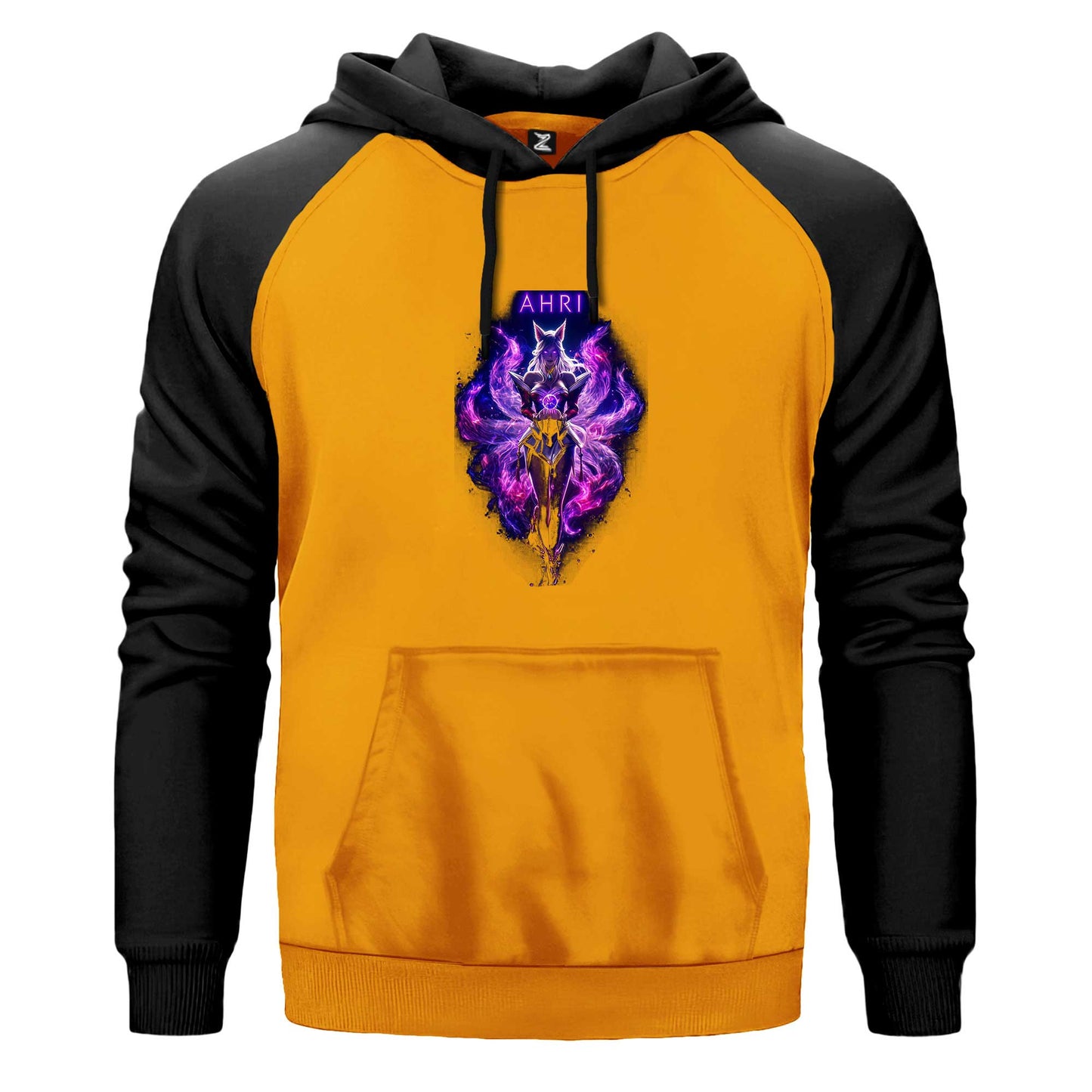 League Of Legends Ahrı Renkli Reglan Kol Sweatshirt Kapşonlu