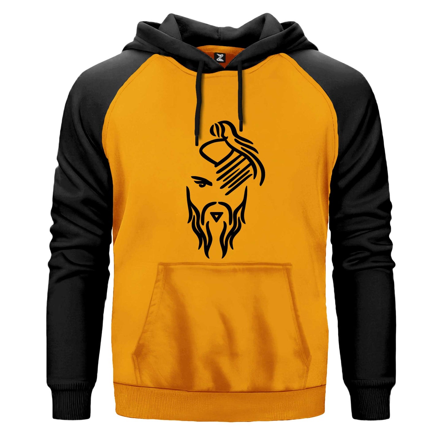 Hayko Cepkin Yeni Logo Black Renkli Reglan Kol Sweatshirt Kapşonlu