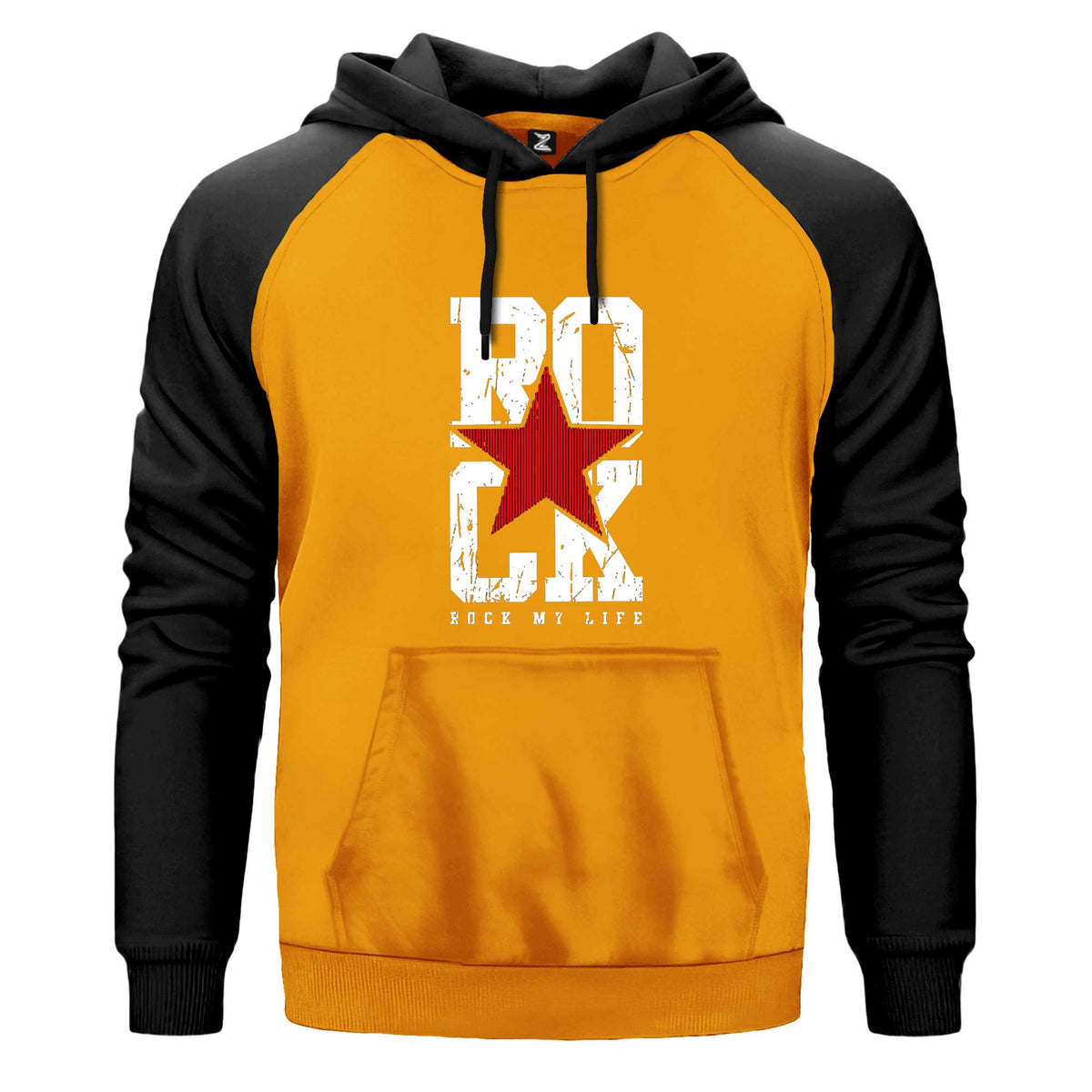 Rock My Life Renkli Reglan Kol Sweatshirt Kapşonlu
