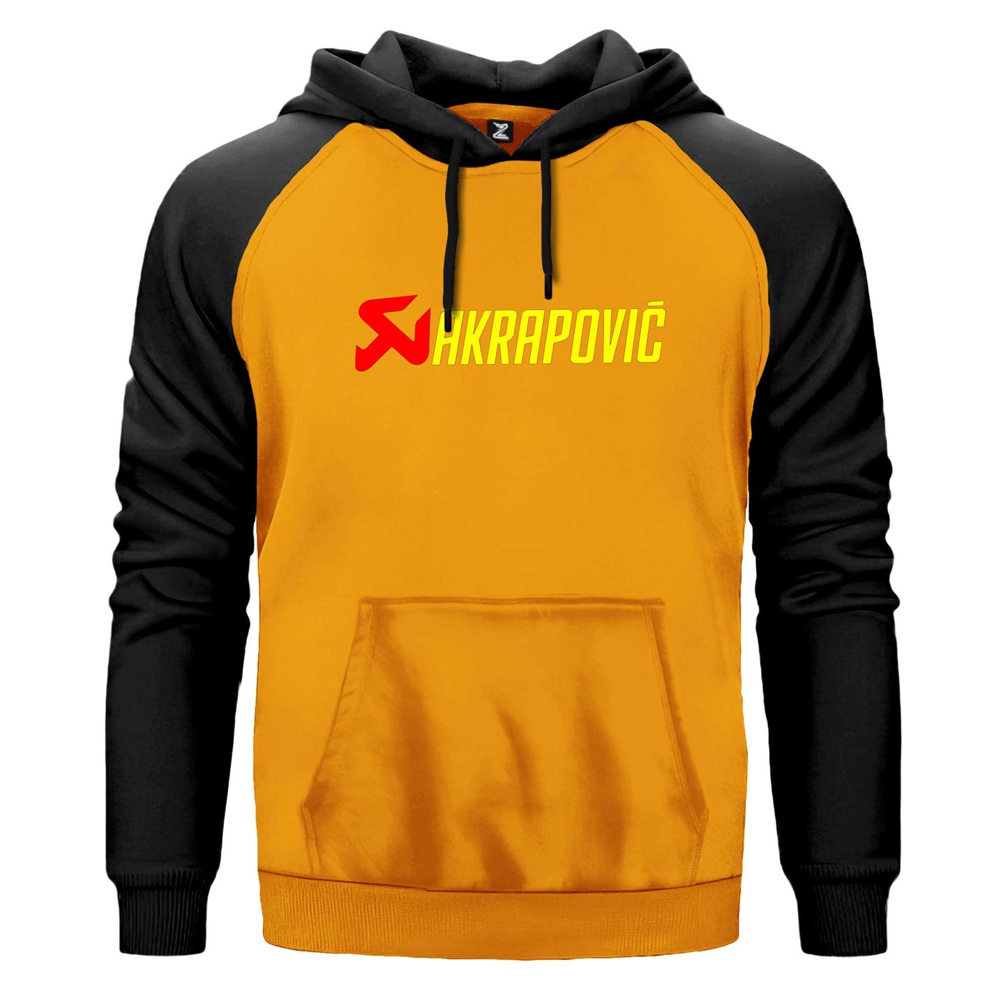 Akrapovic Logo Text Renkli Reglan Kol Sweatshirt Kapşonlu