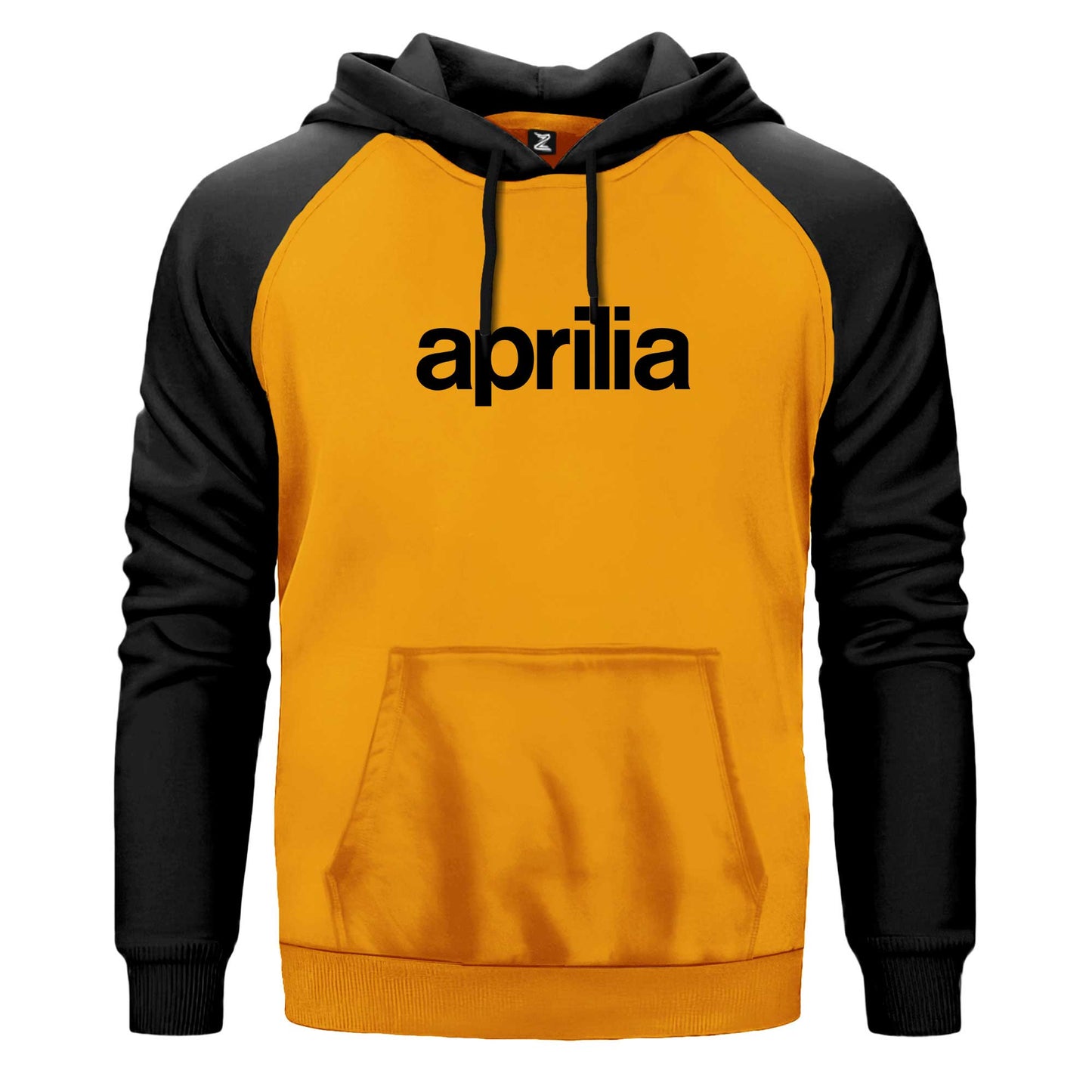 Aprilia Text Logo Siyah Fermuarlı Kapşonlu Sweatshirt
