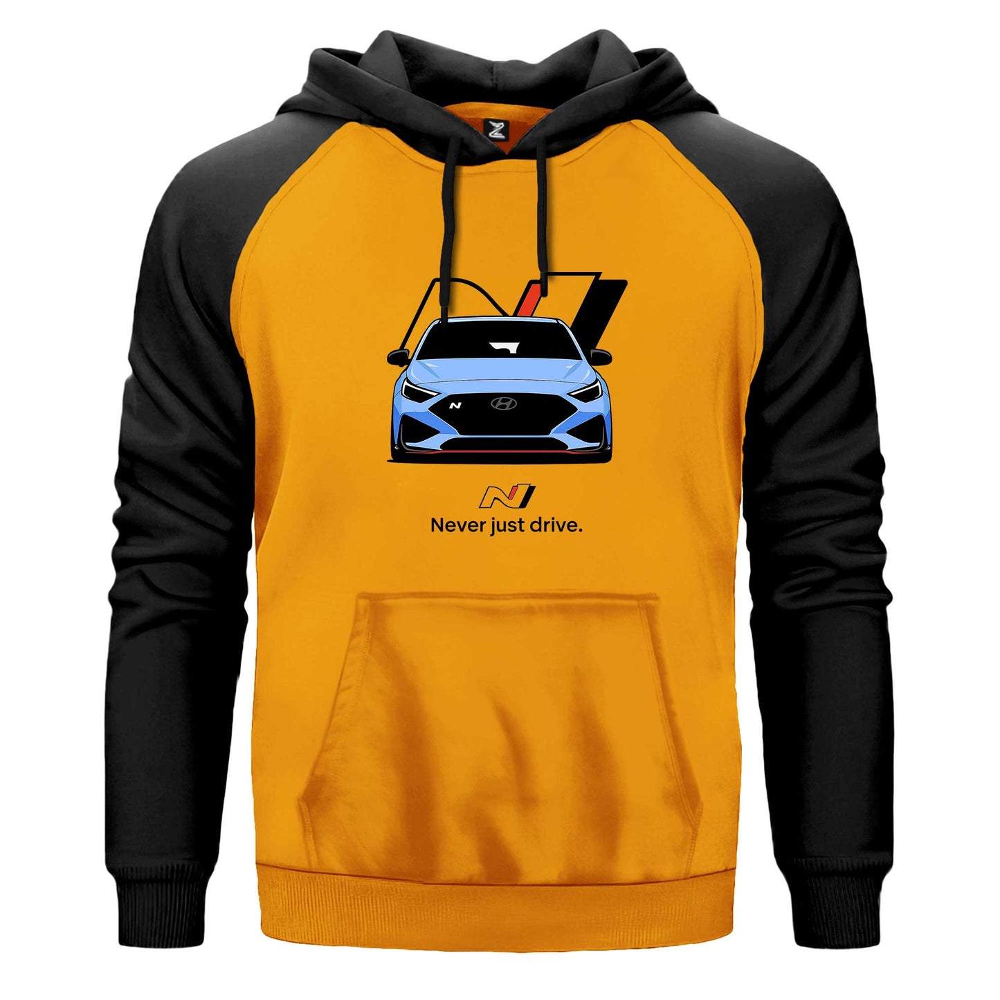Hyundai İ20N Never Just Drive Siyah Fermuarlı Kapşonlu Sweatshirt