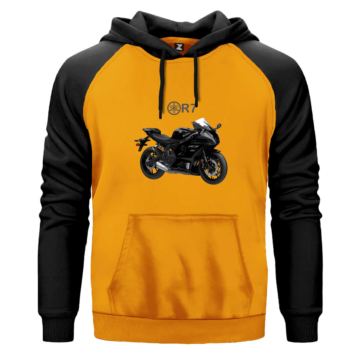 Yamaha R7 Black Renkli Reglan Kol Sweatshirt Kapşonlu