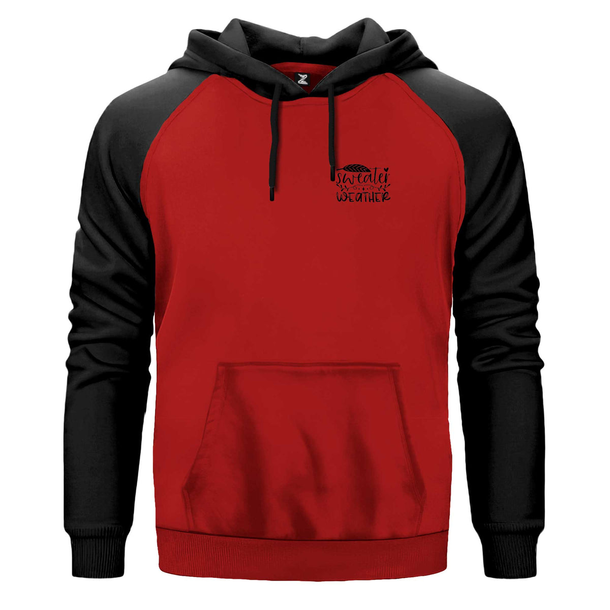 The Neighbourhood Sweather Weather Renkli Reglan Kol Sweatshirt Kapşonlu çift renk reglan kol kapşonlu sweatshirt - kırmızı