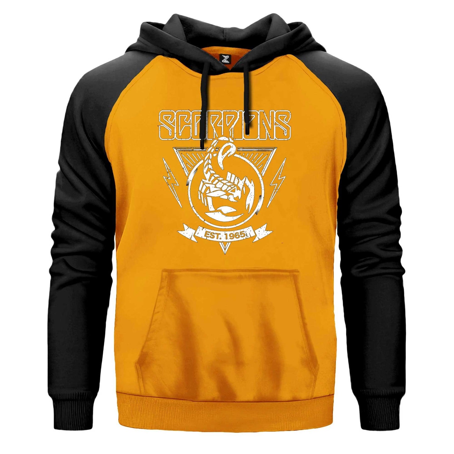Scorpions Est. 1965 Renkli Reglan Kol Sweatshirt Kapşonlu