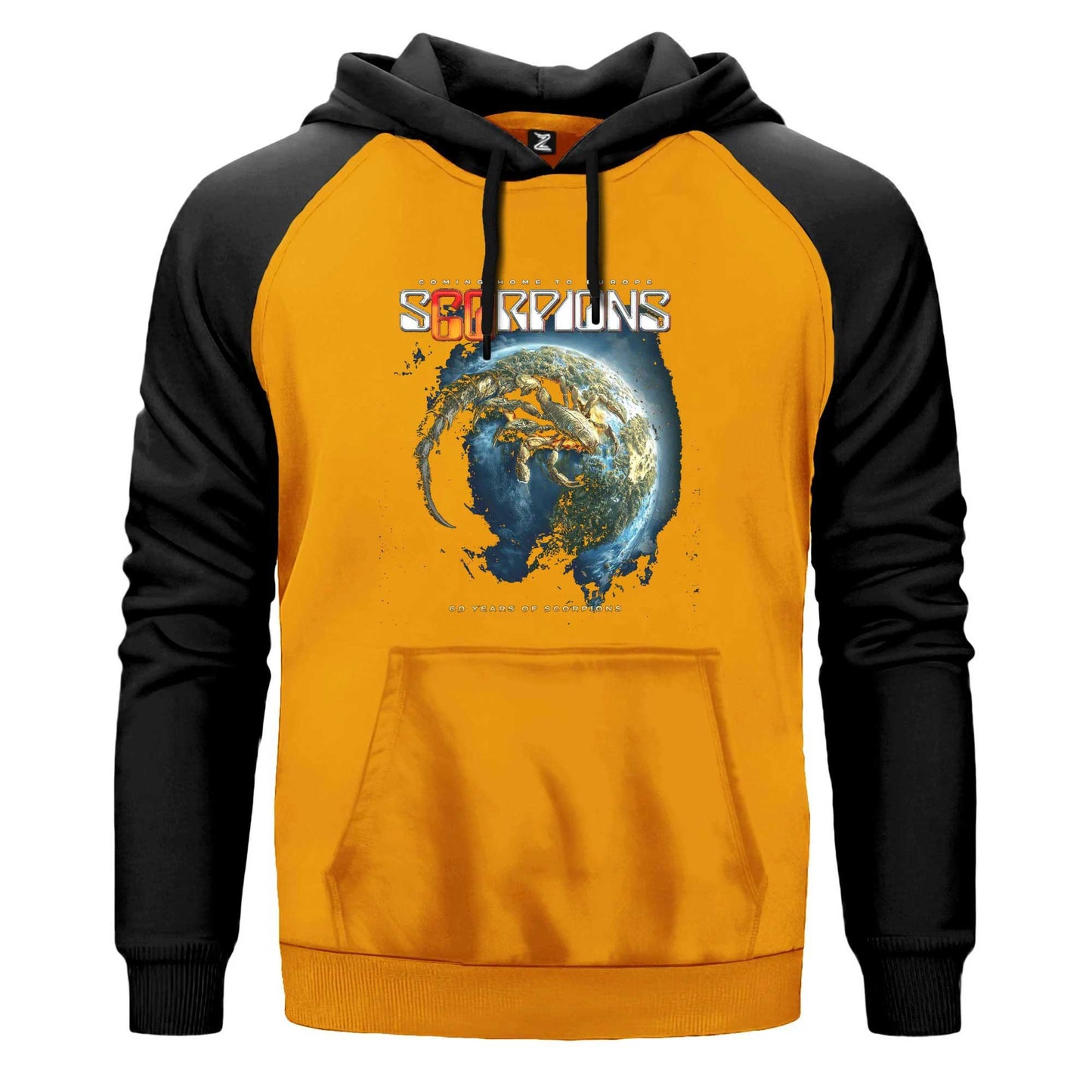 Scorpions 60 Years of Scorpions Renkli Reglan Kol Sweatshirt Kapşonlu