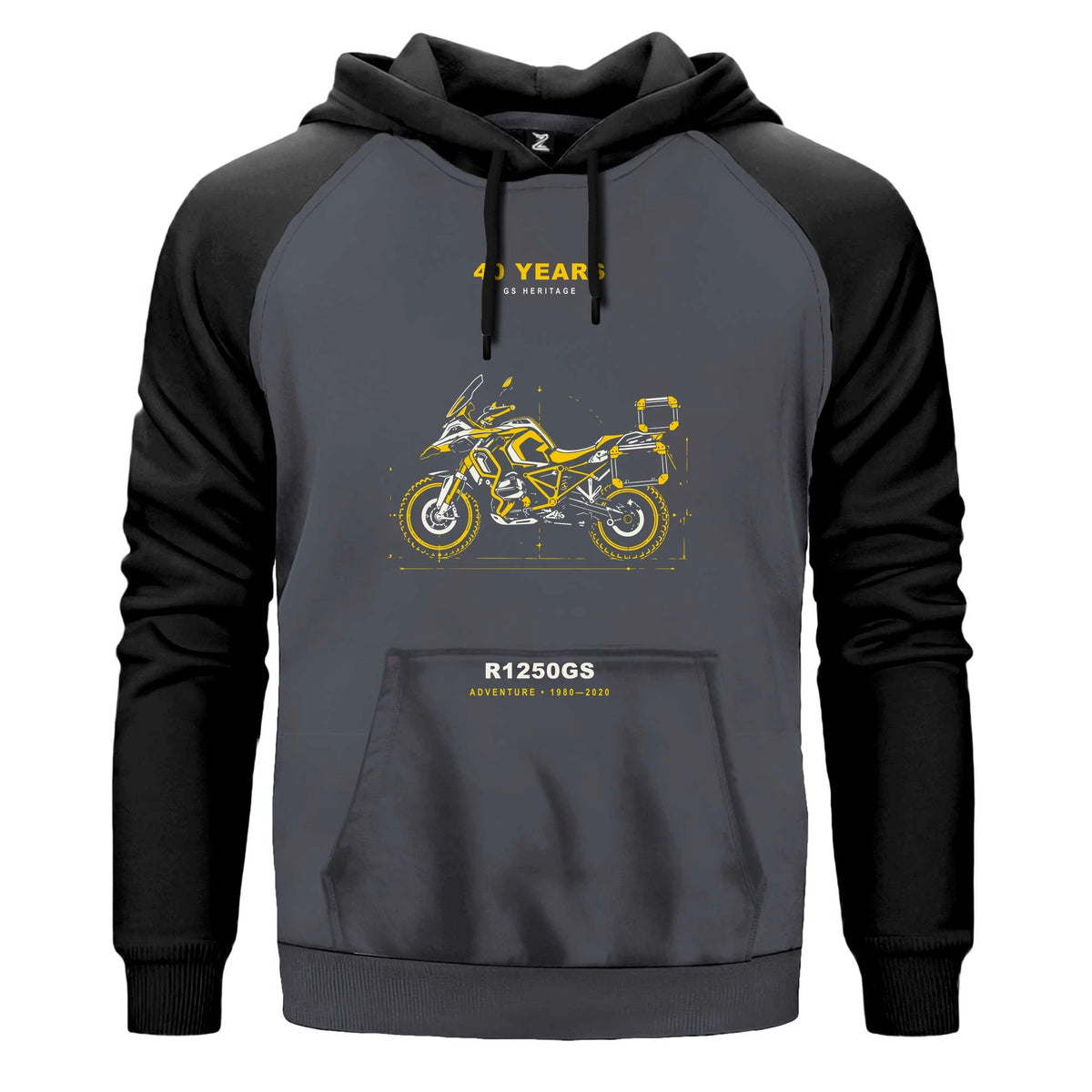 Bmw Teknik Yan Profil Renkli Reglan Kol Sweatshirt Kapşonlu