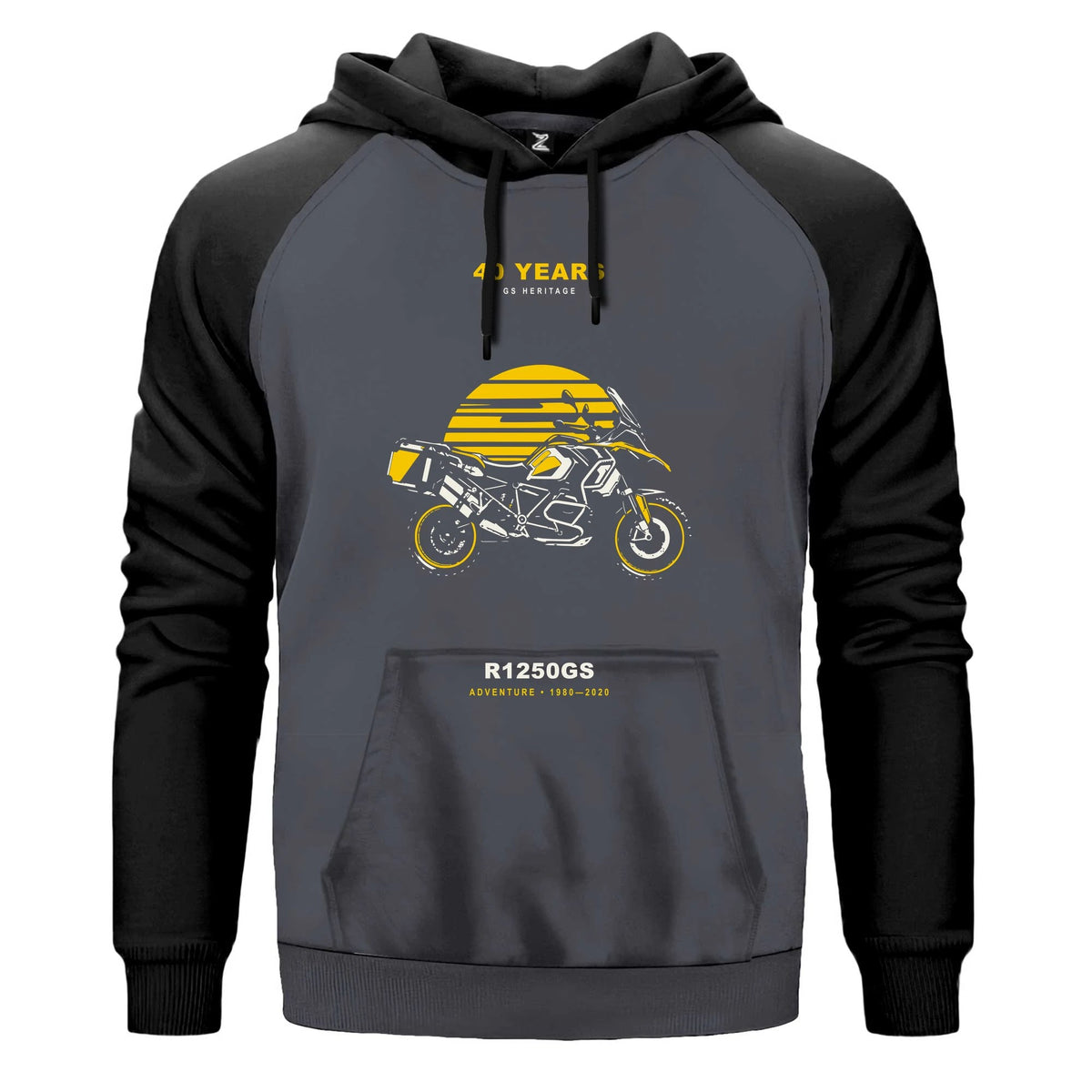 Bmw Gün Batımı Yolcusu Renkli Reglan Kol Sweatshirt Kapşonlu