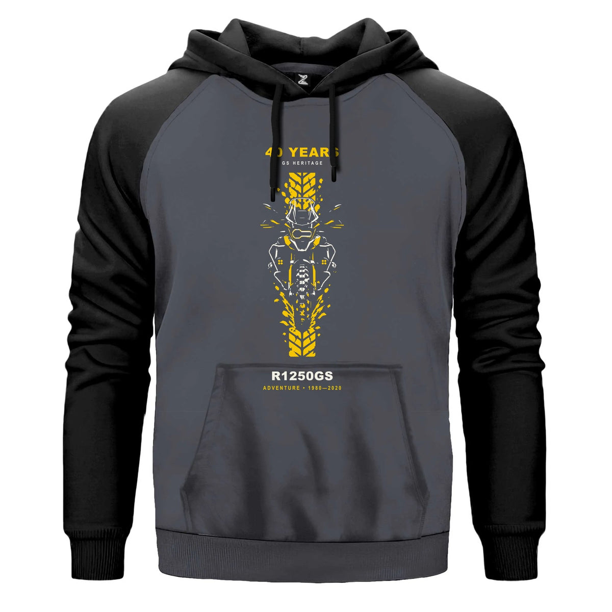 Bmw Lastik İzinde GS Renkli Reglan Kol Sweatshirt Kapşonlu
