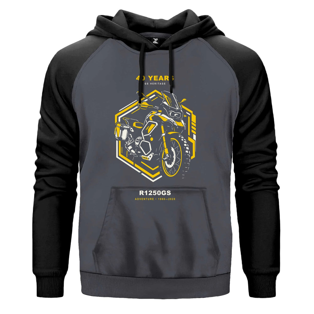 Bmw Teknolojik Altıgen Renkli Reglan Kol Sweatshirt Kapşonlu