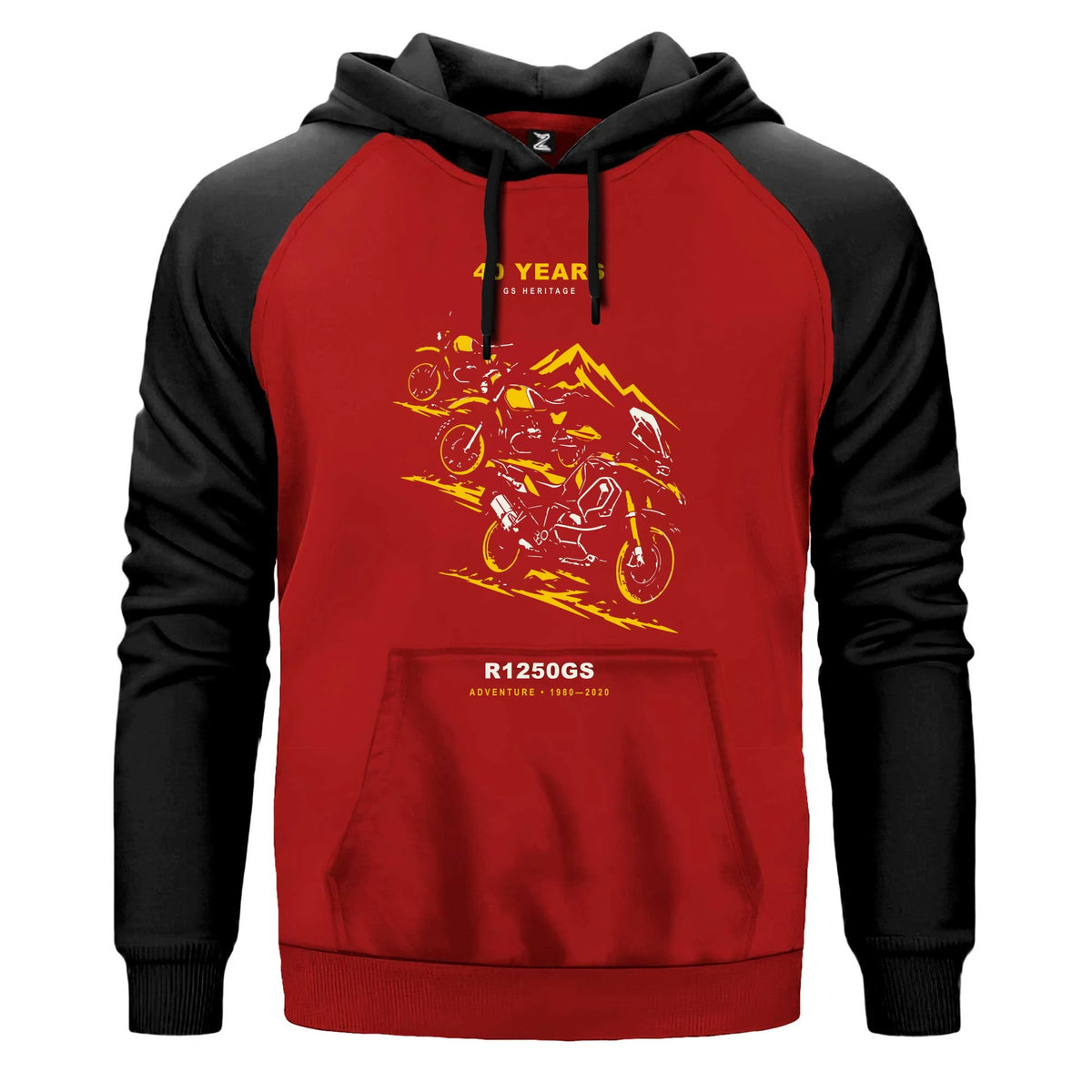 Bmw GS Nesilleri Renkli Reglan Kol Sweatshirt Kapşonlu