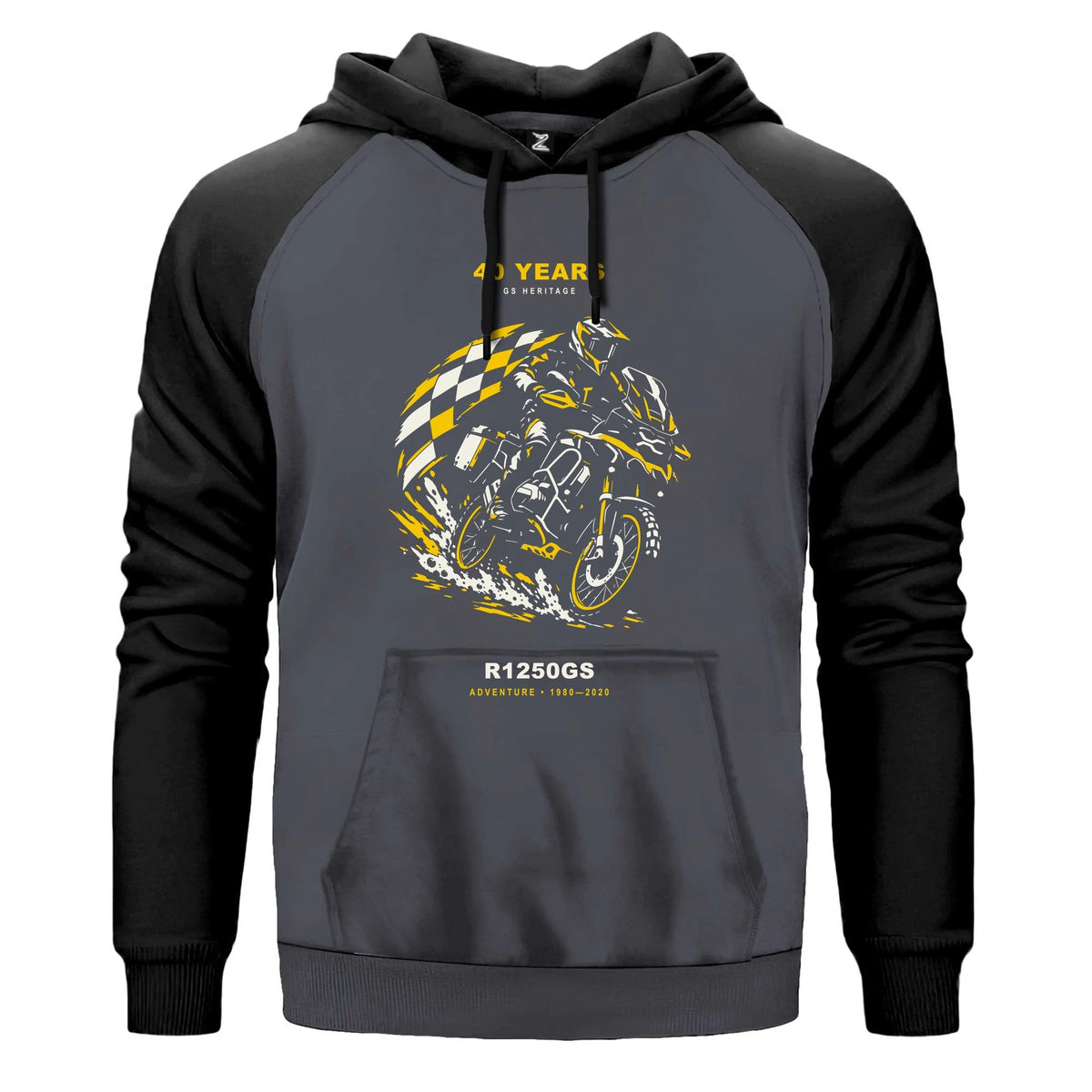 Bmw Ralli Bayrağı Renkli Reglan Kol Sweatshirt Kapşonlu