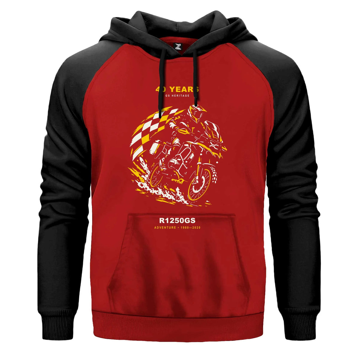 Bmw Ralli Bayrağı Renkli Reglan Kol Sweatshirt Kapşonlu