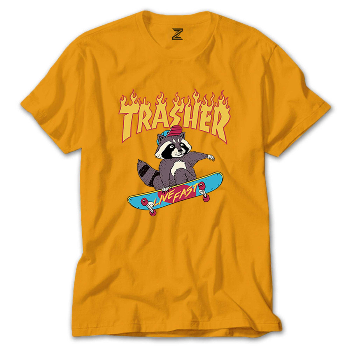 Thrasher Skate Racoon renkli tişört