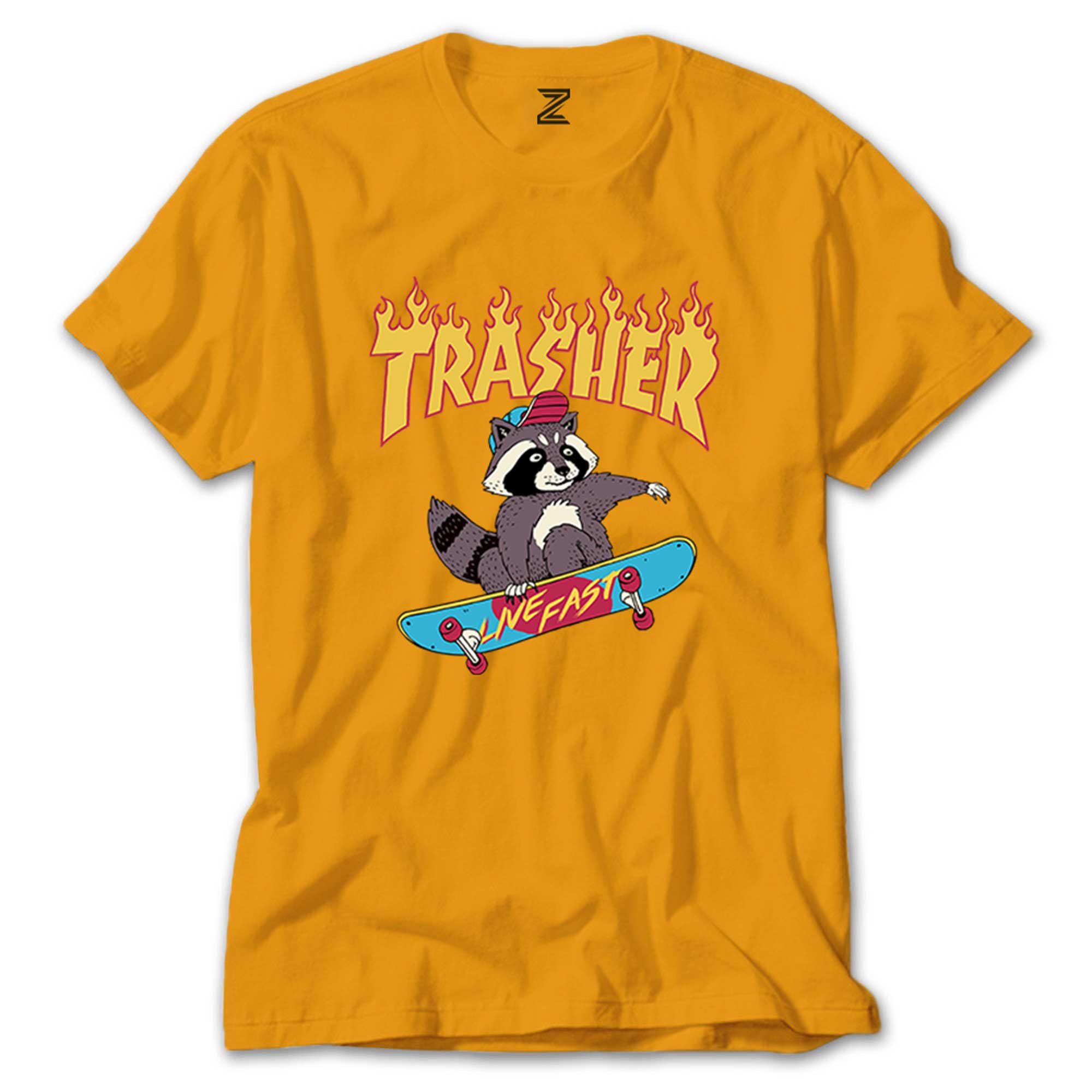 Thrasher Skate Racoon Renkli Tişört