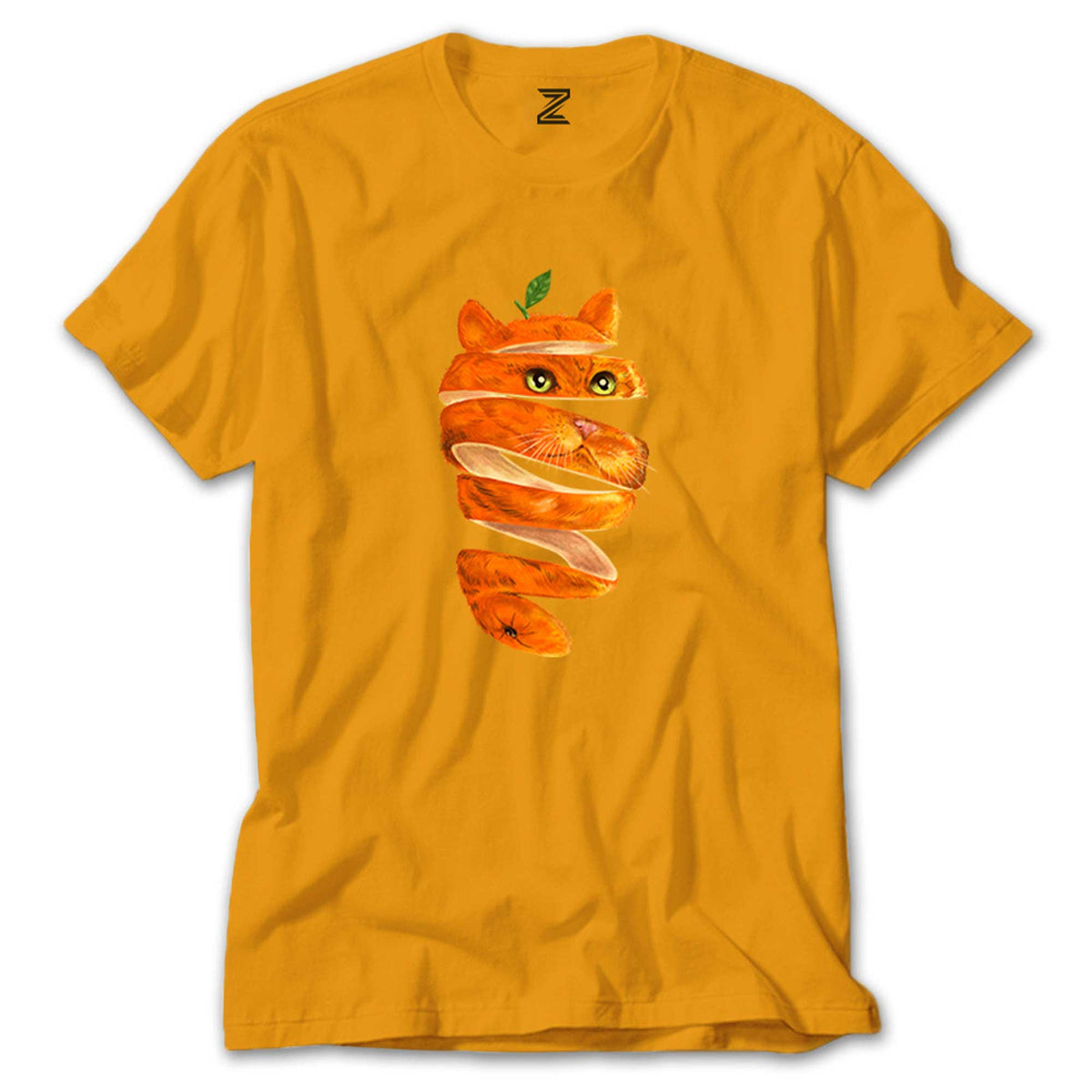 Cat Orange renkli tişört