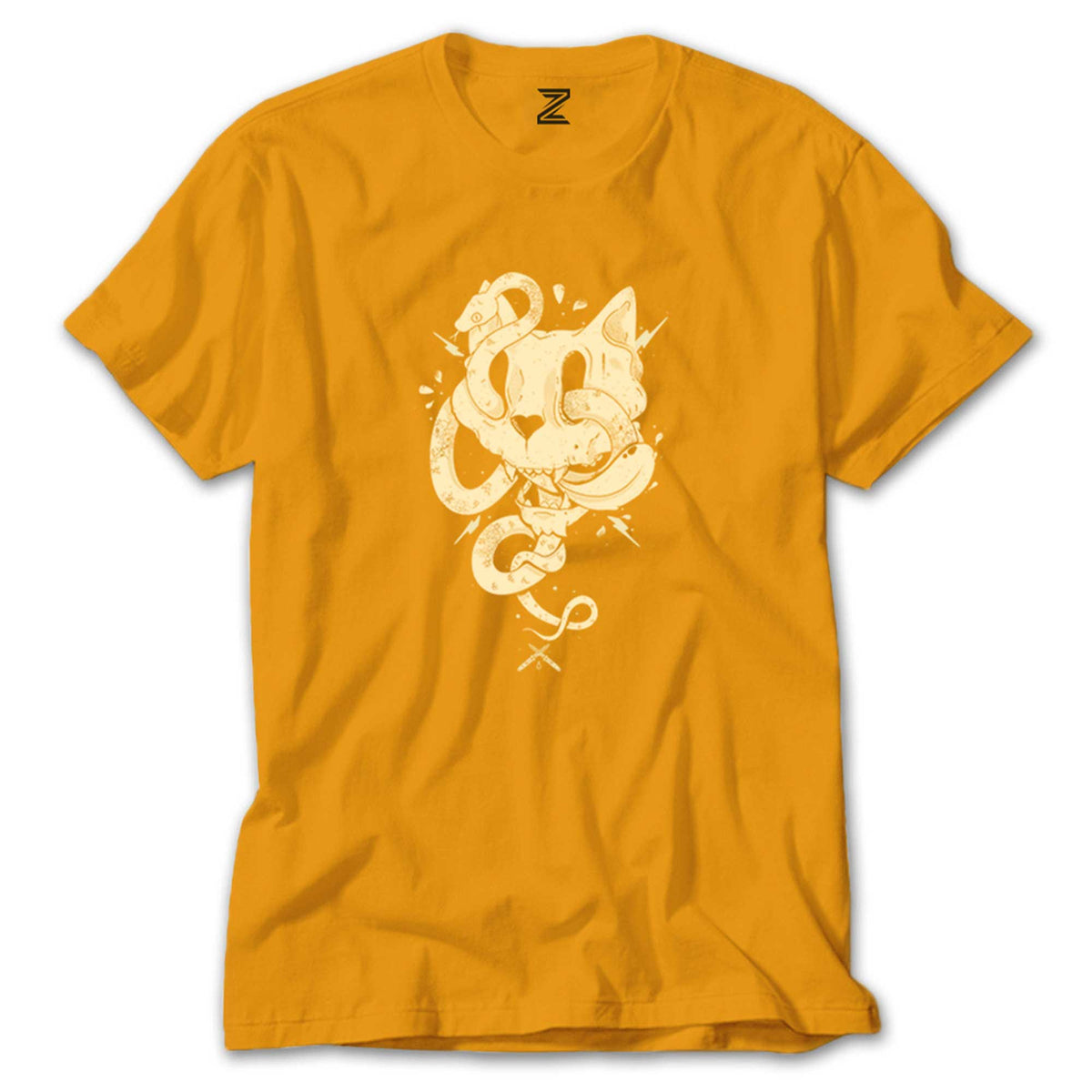 Cat Skull renkli tişört