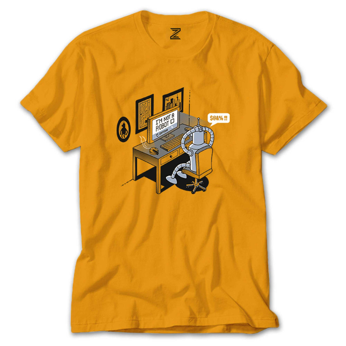 Im Not A Robot renkli tişört
