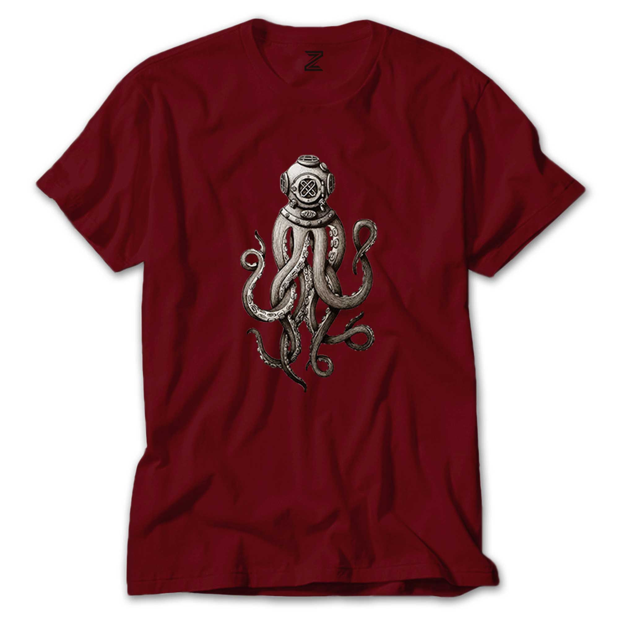 Diver Octopus Renkli Tişört