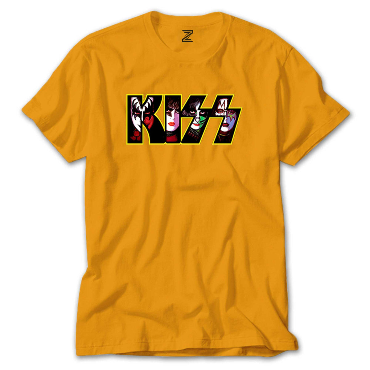 Kiss Group in Logo Renkli Tişört