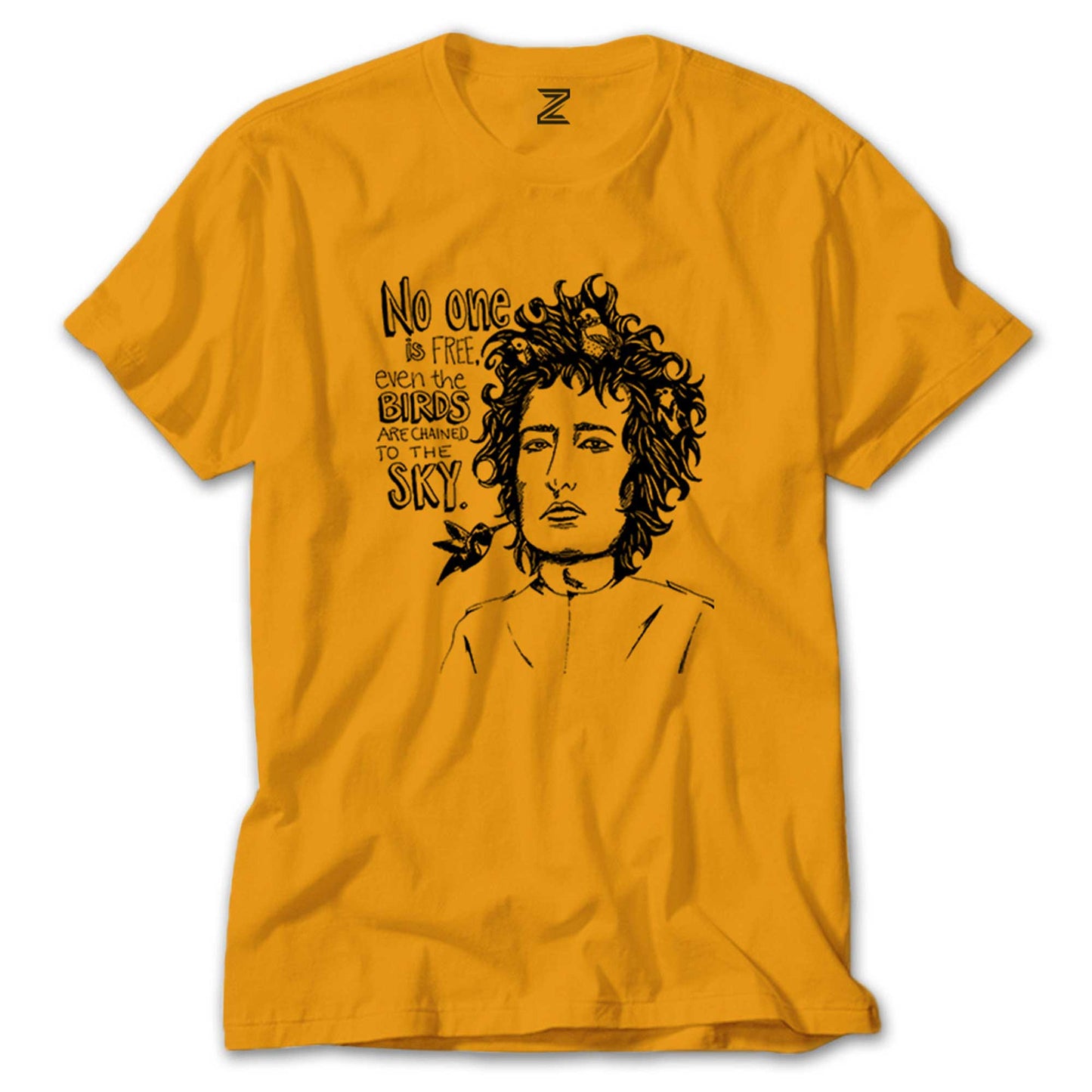 Bob Dylan Birds Renkli Tişört