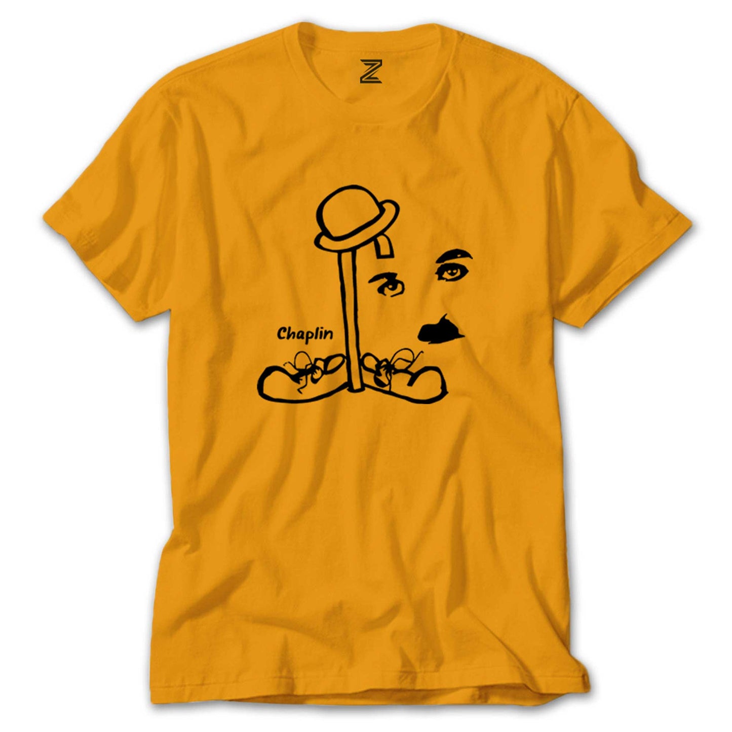 Charlie Chaplin Şapka Renkli Tişört