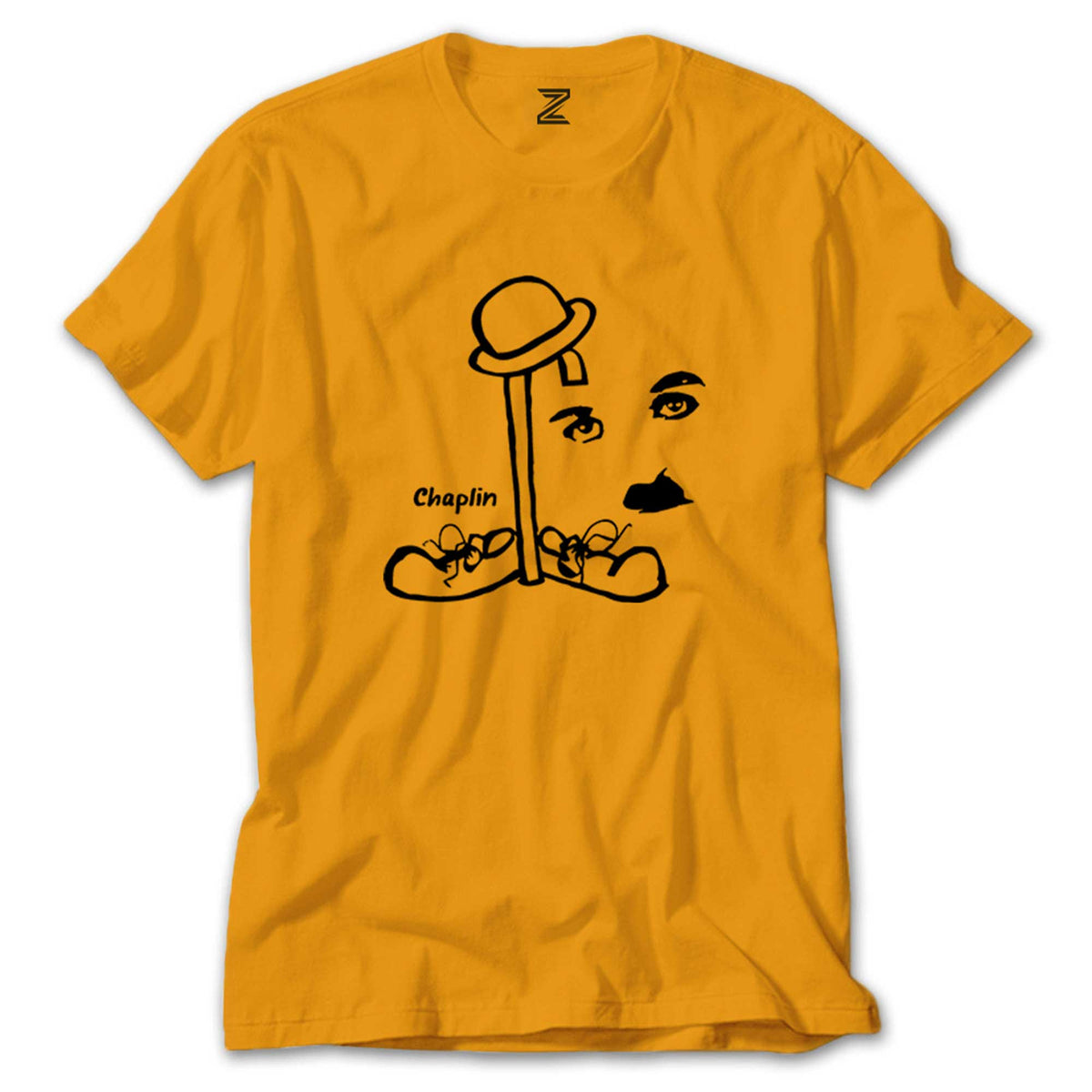 Charlie Chaplin Şapka renkli tişört