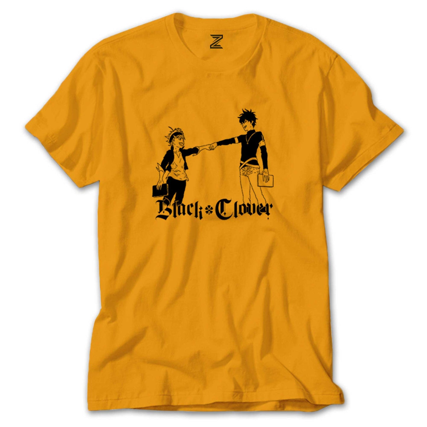 Black Cover Asta And Yuno Renkli Tişört