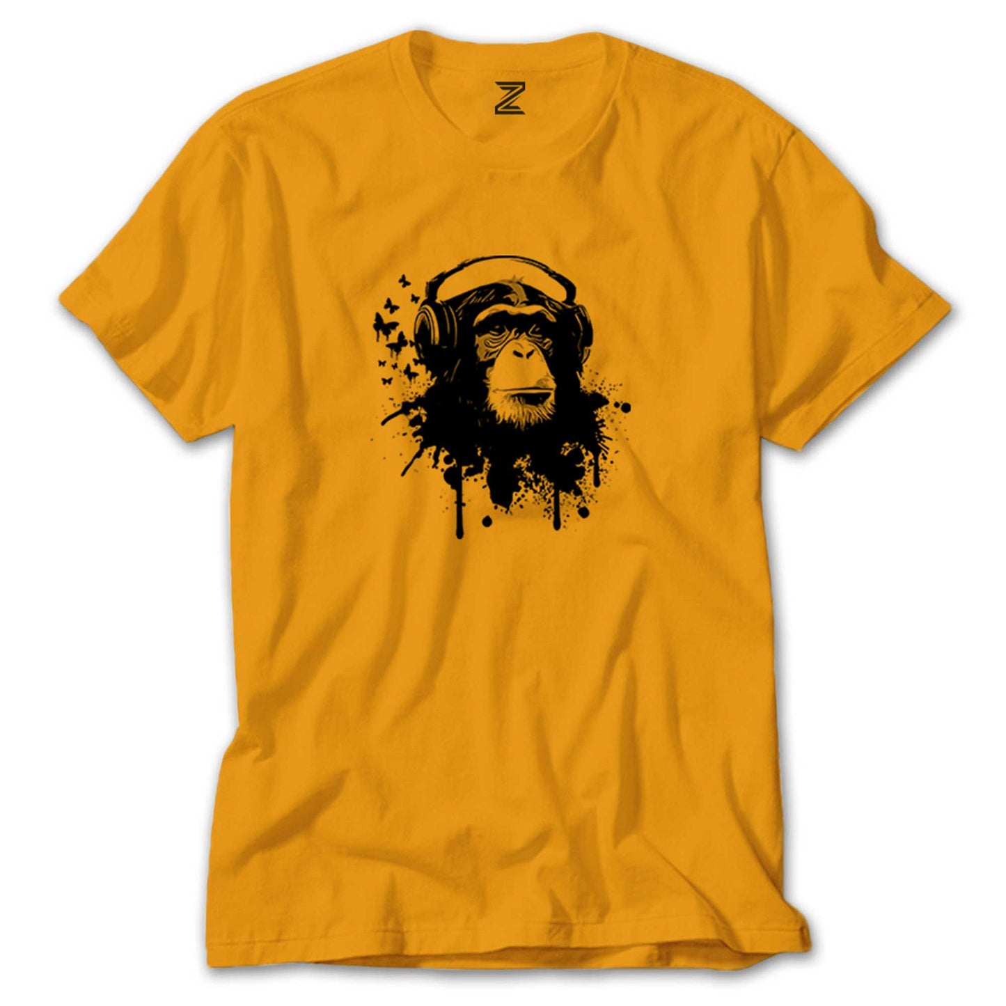 Maymun ve Müzik Renkli Tişört