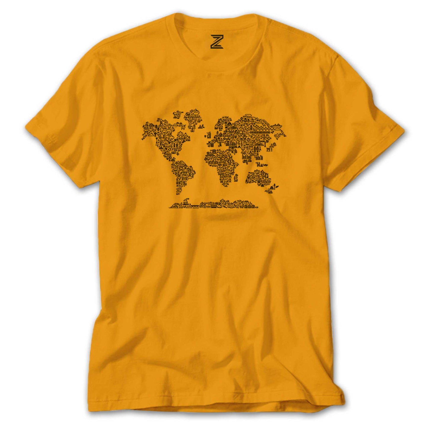 Harita İkon Renkli Tişört