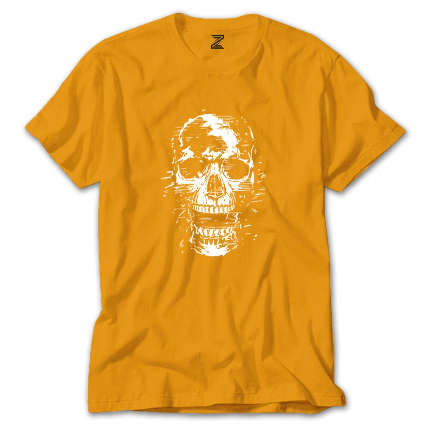 Skull Kuru Kafa Çığlık Renkli Tişört