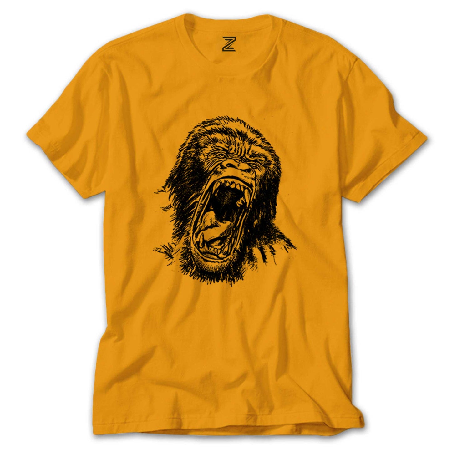 Goril Çizim Renkli Tişört