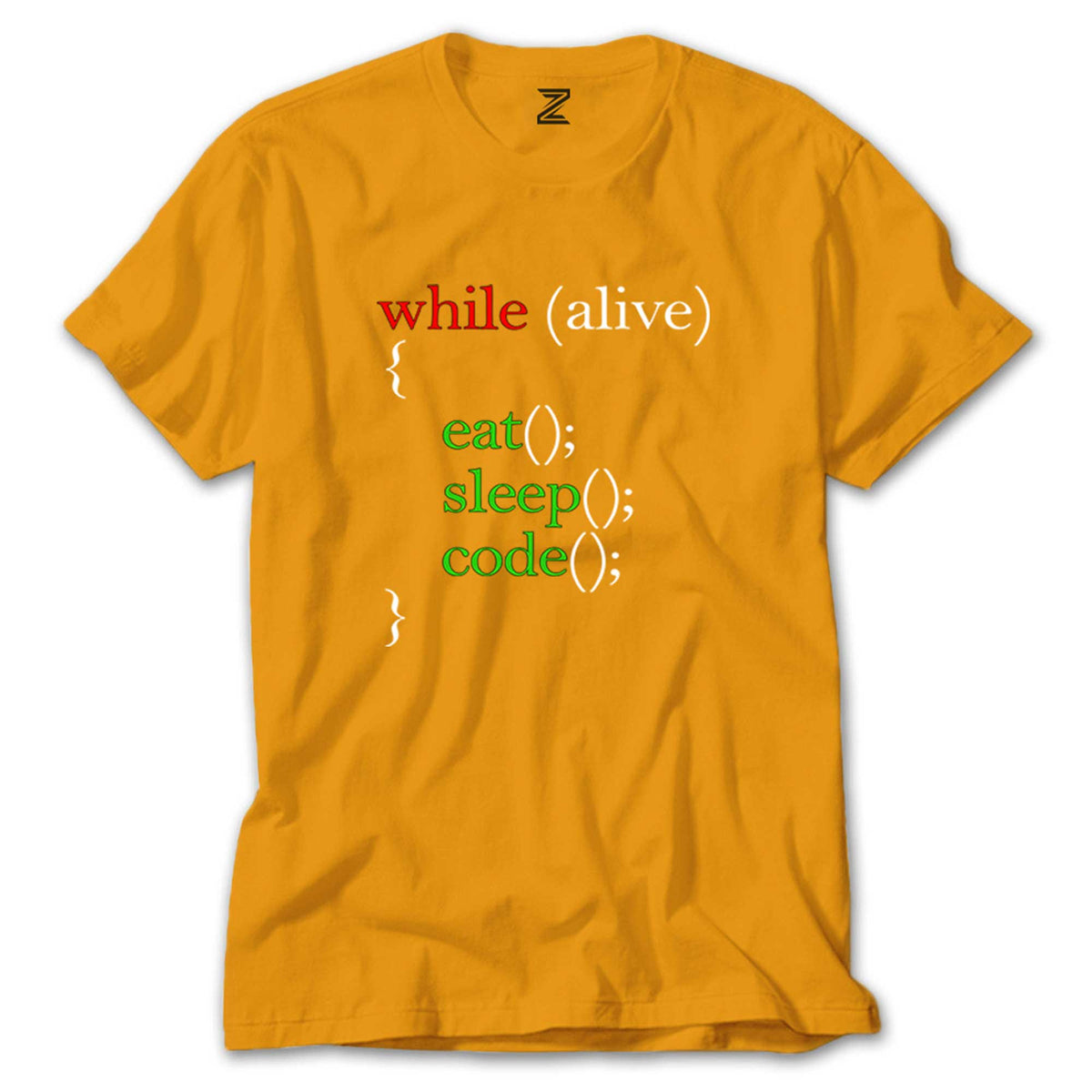 Eat Sleep Code Yazılımcı renkli tişört