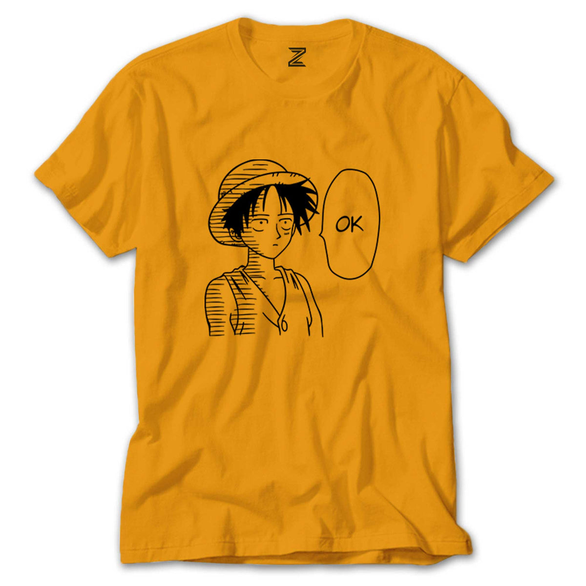 One Piece Luffy Ok renkli tişört