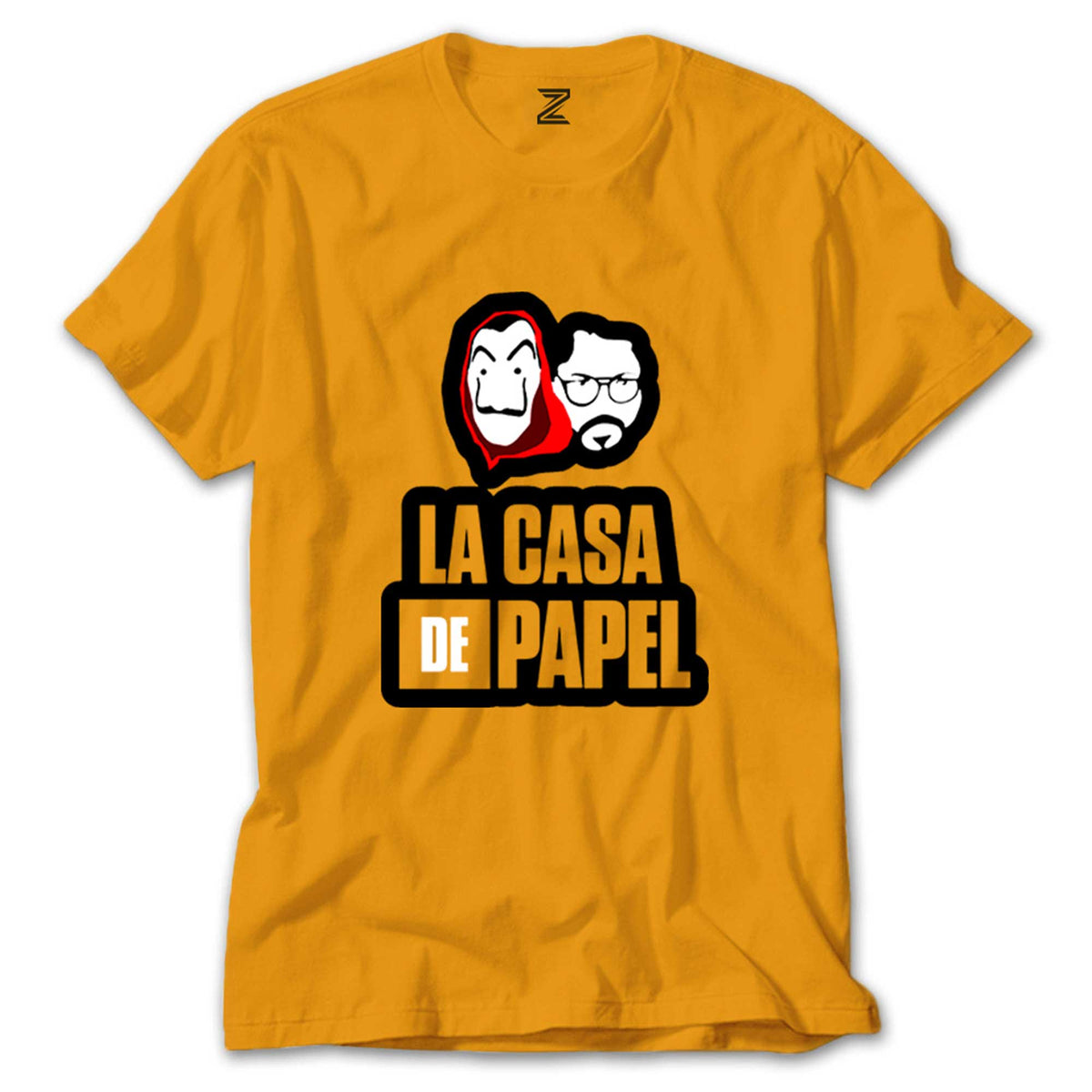 La Casa De Papel With El Professor renkli tişört