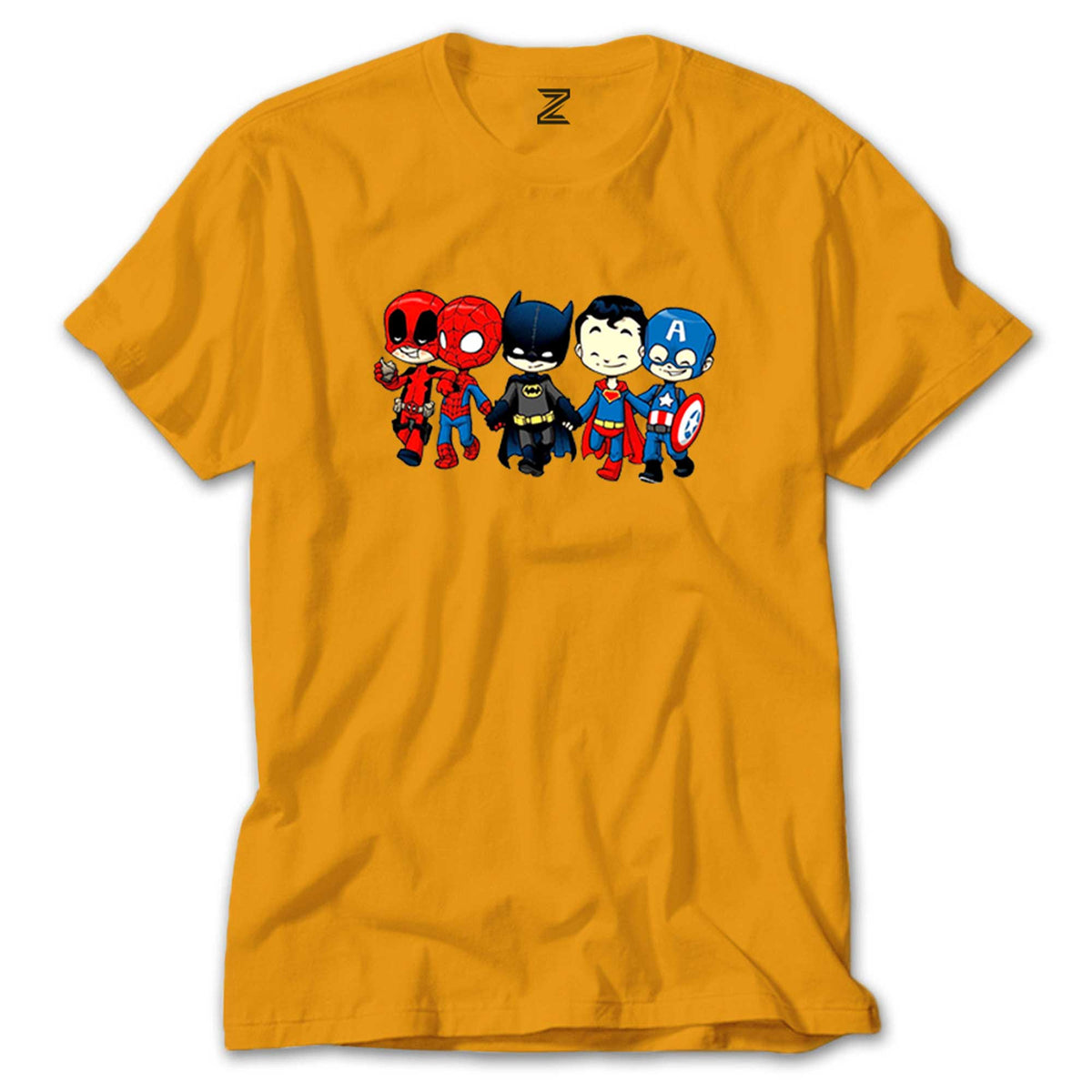 Dc And Marvel Friends renkli tişört