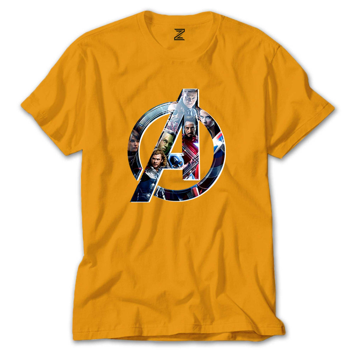 Avengers Logo Hero's nost renkli tişört