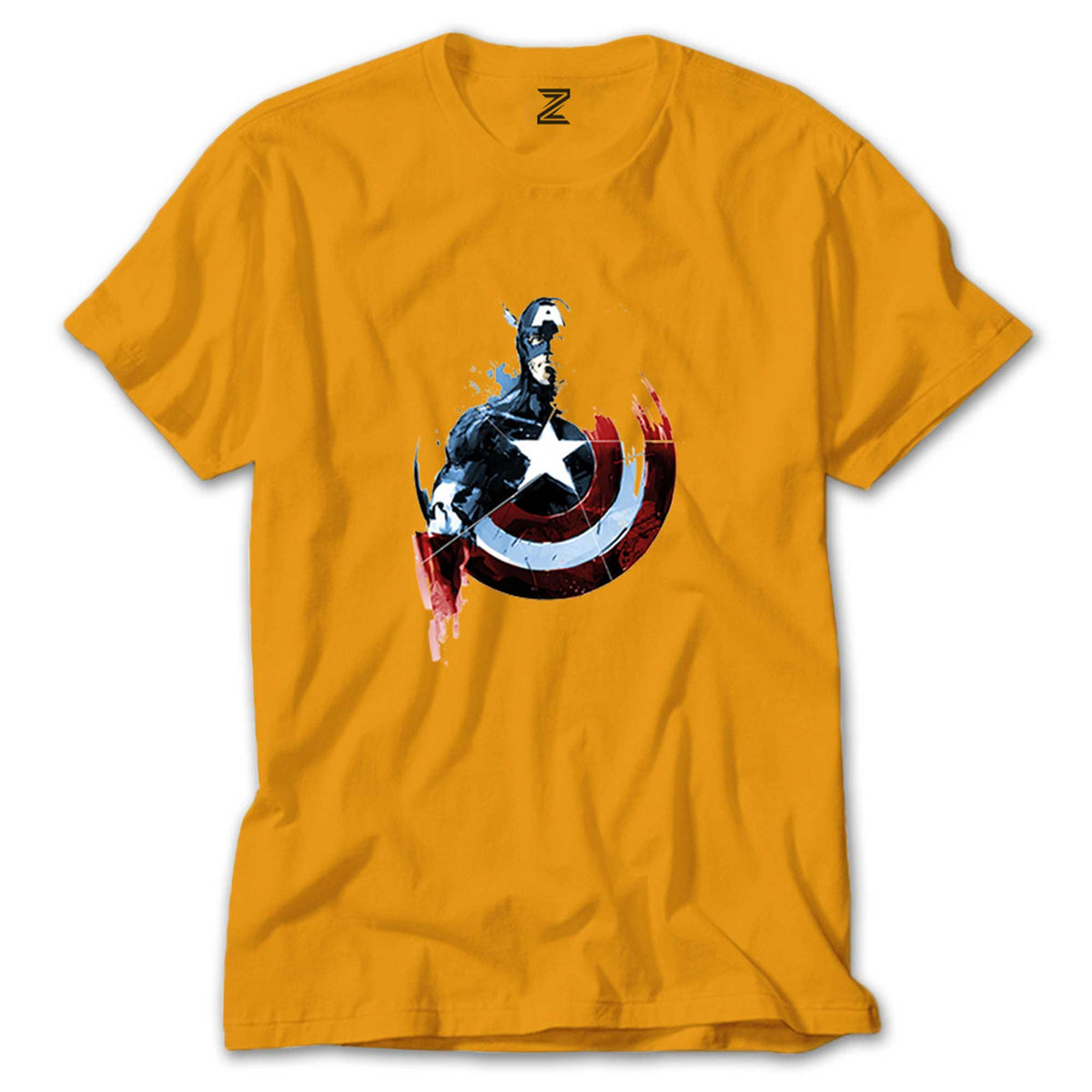 Captain America with Sheild renkli tişört