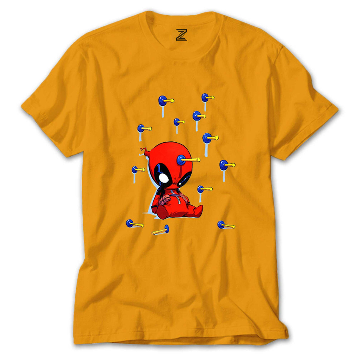 Deadpool Headshot renkli tişört