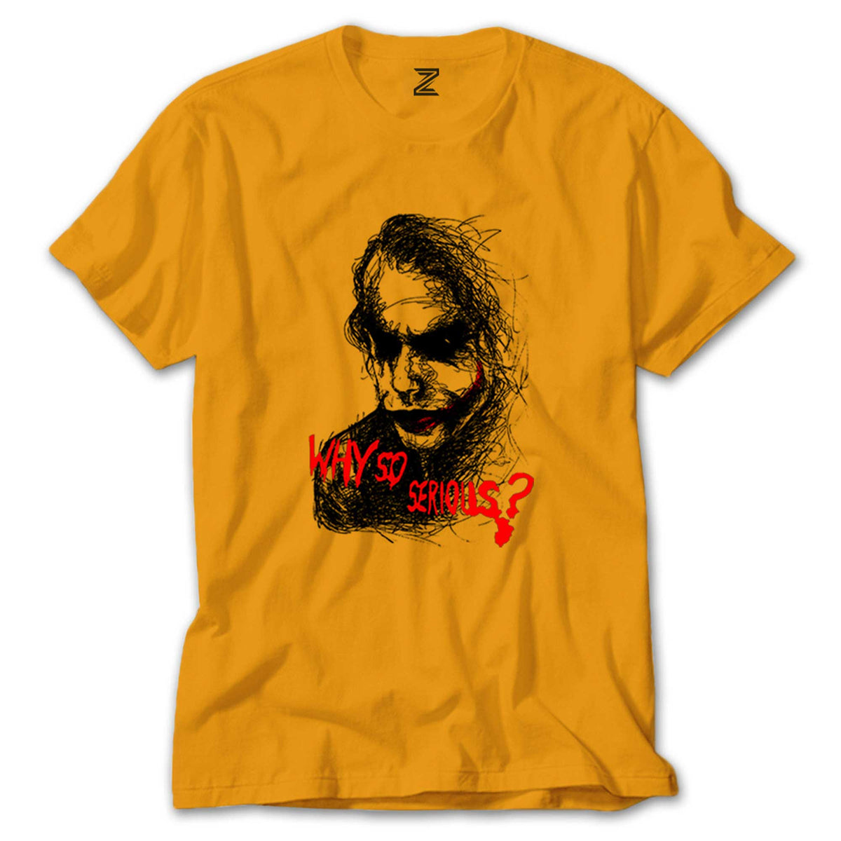 Joker Drawing Face Why So Serious renkli tişört